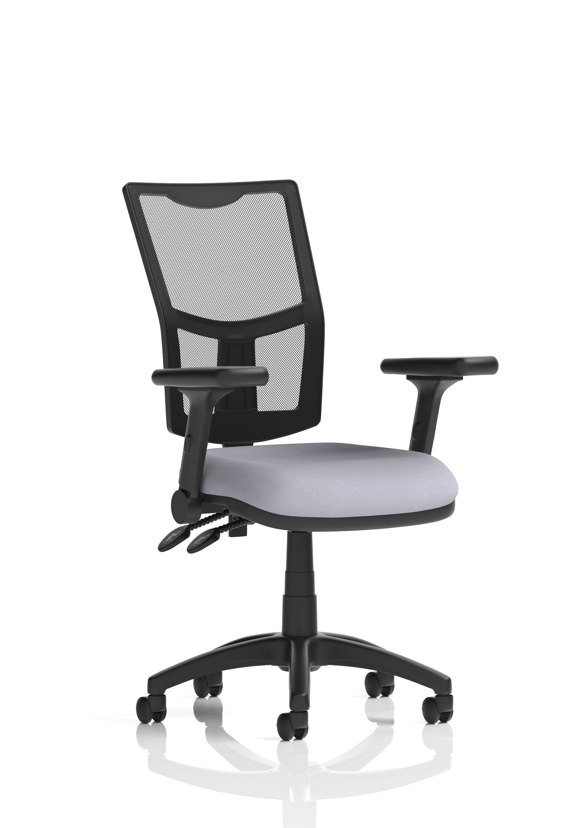 Eclipse Plus II Medium Mesh Back Task Operator Office Chair In Quest And Rivet Fabric