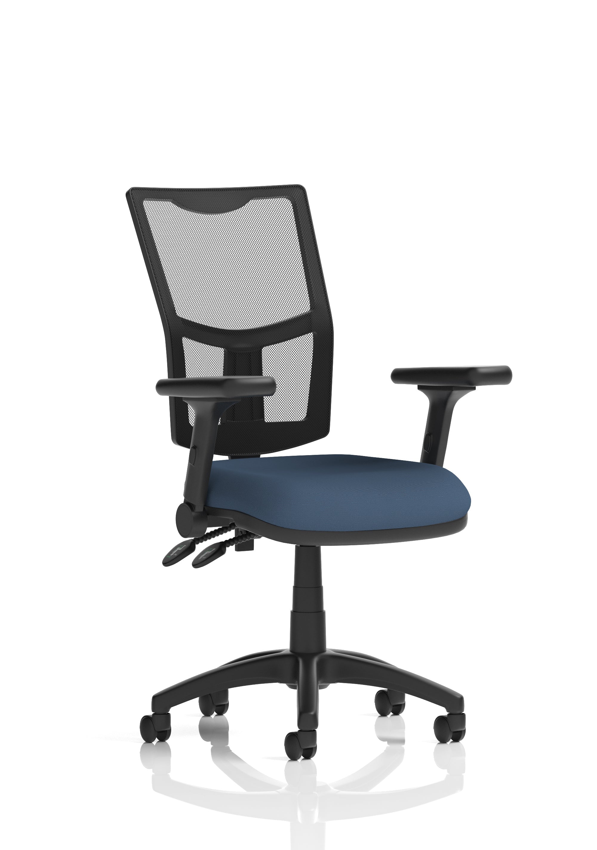 Eclipse Plus II Medium Mesh Back Task Operator Office Chair In Quest And Rivet Fabric