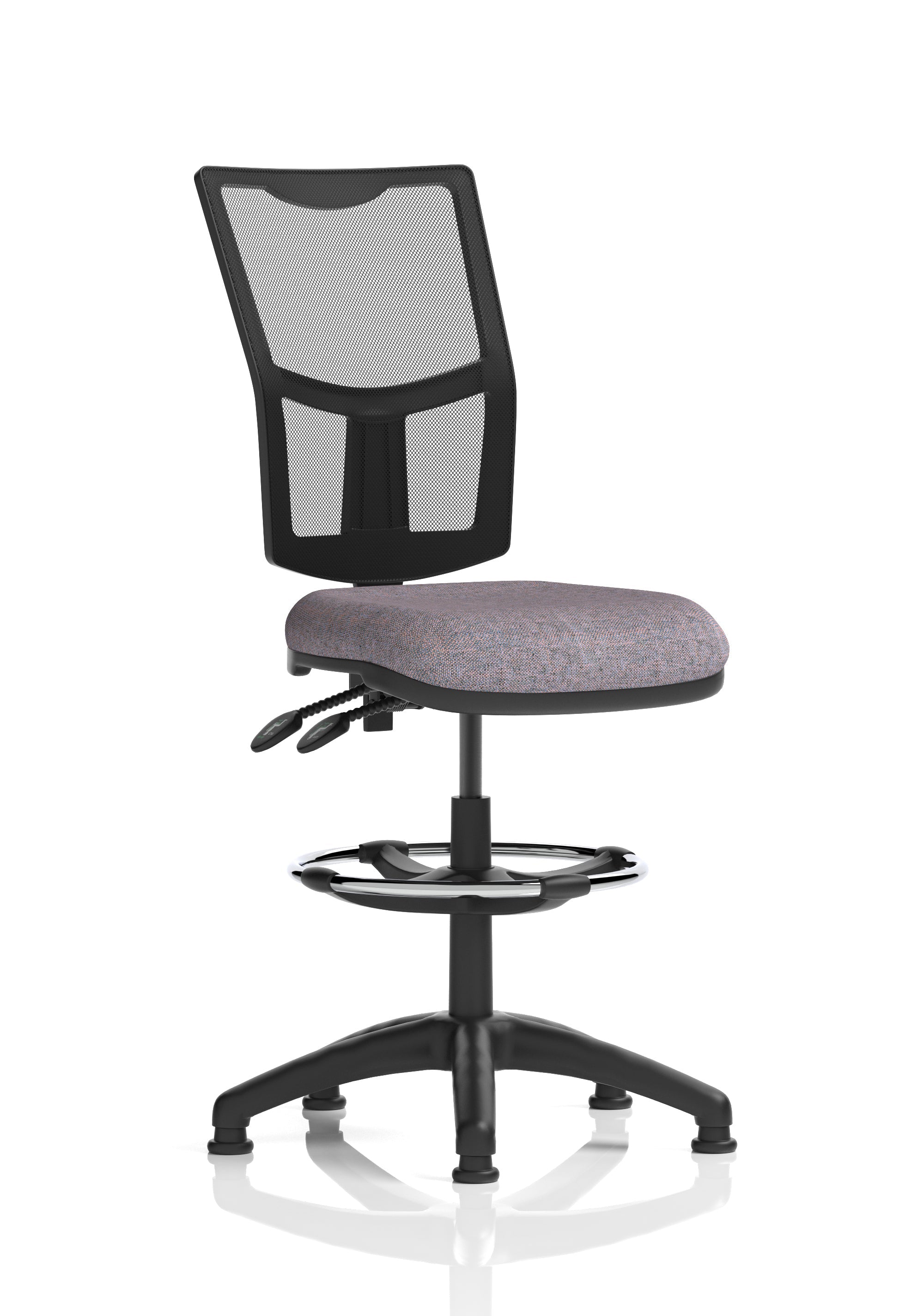 Eclipse Plus II Medium Mesh Back Task Operator Office Chair In Quest And Rivet Fabric