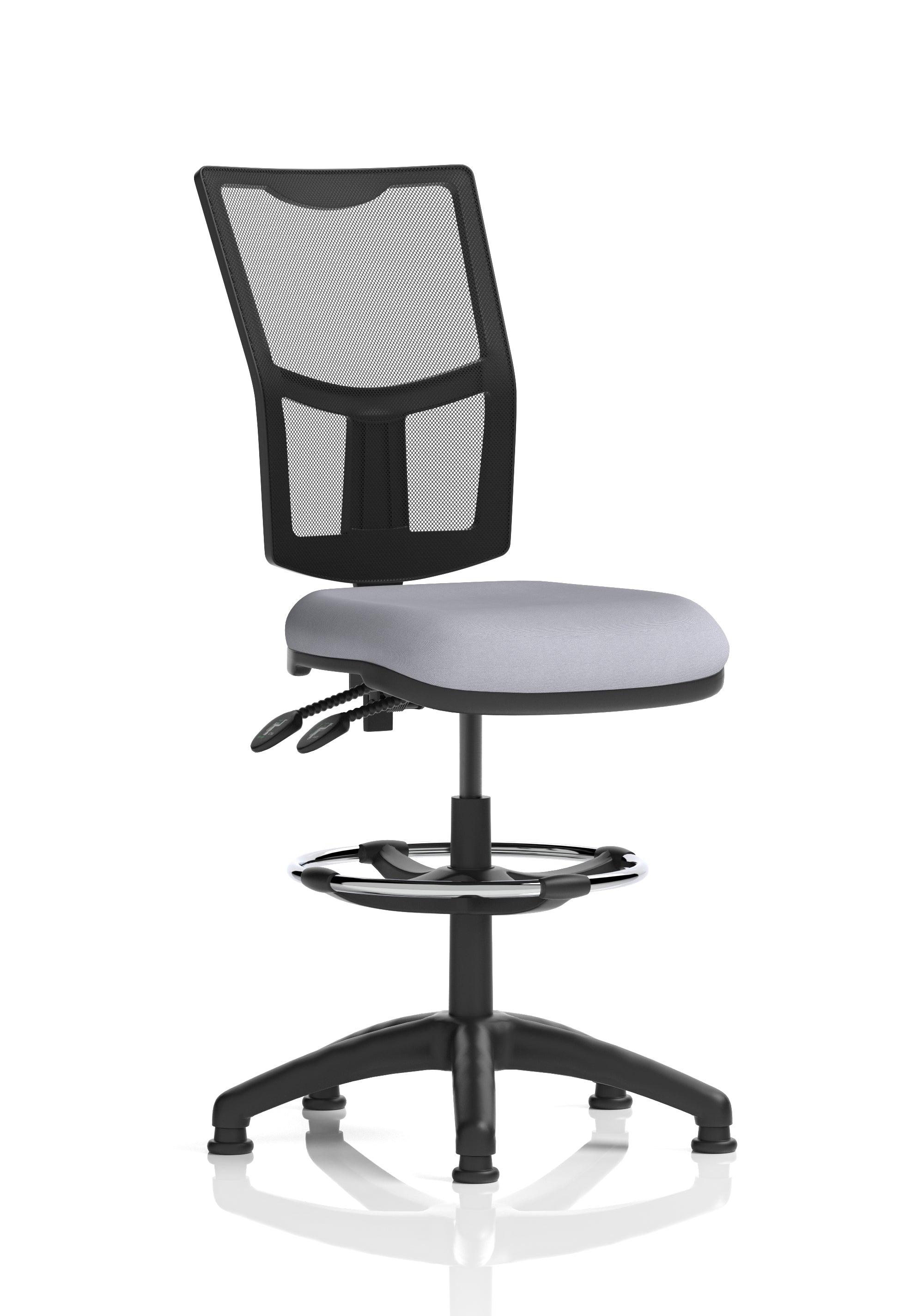 Eclipse Plus II Medium Mesh Back Task Operator Office Chair In Quest And Rivet Fabric