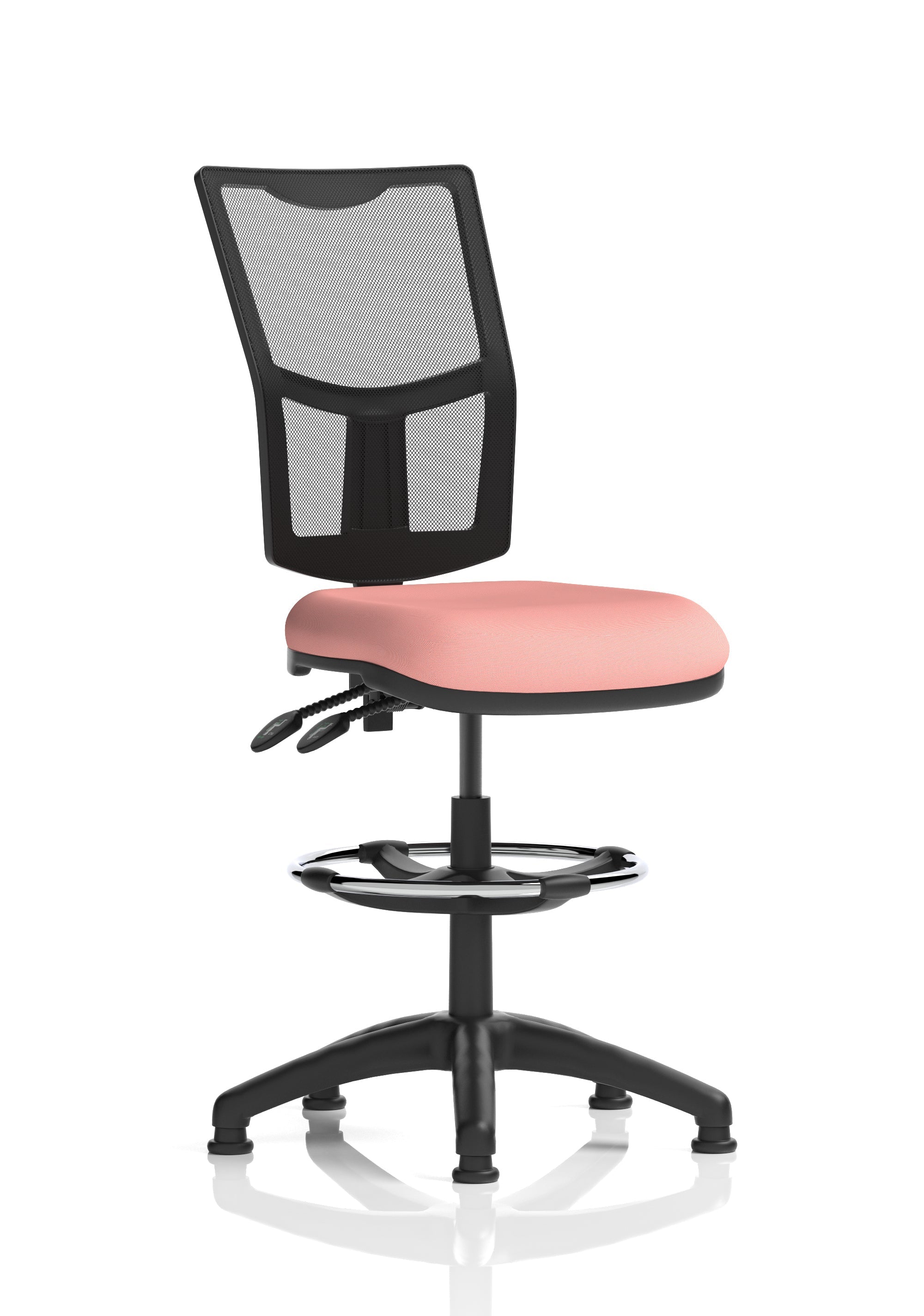 Eclipse Plus II Medium Mesh Back Task Operator Office Chair In Quest And Rivet Fabric