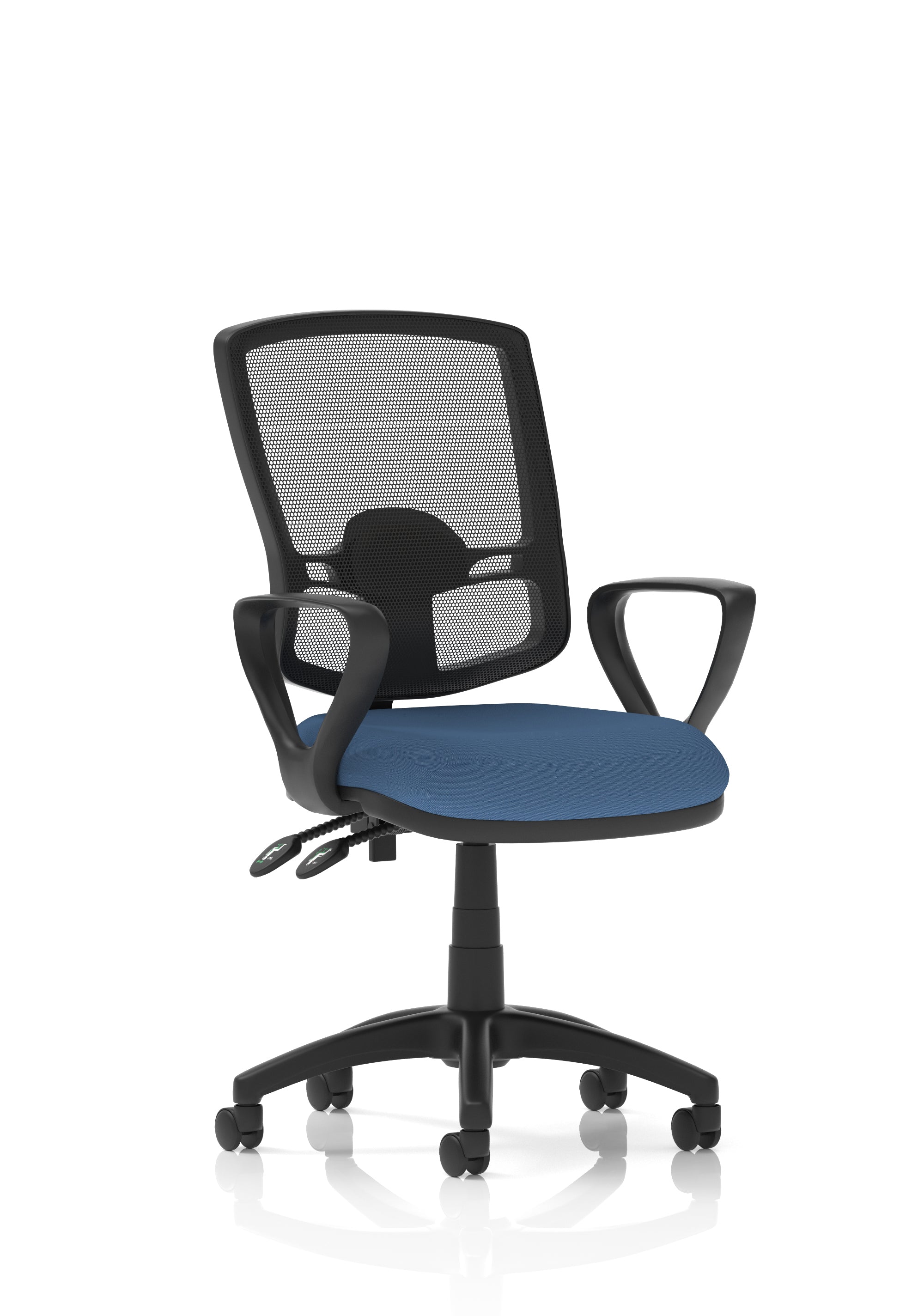 Eclipse Plus II Deluxe Mesh Back Task Operator Office Chair In Quest And Rivet Fabric