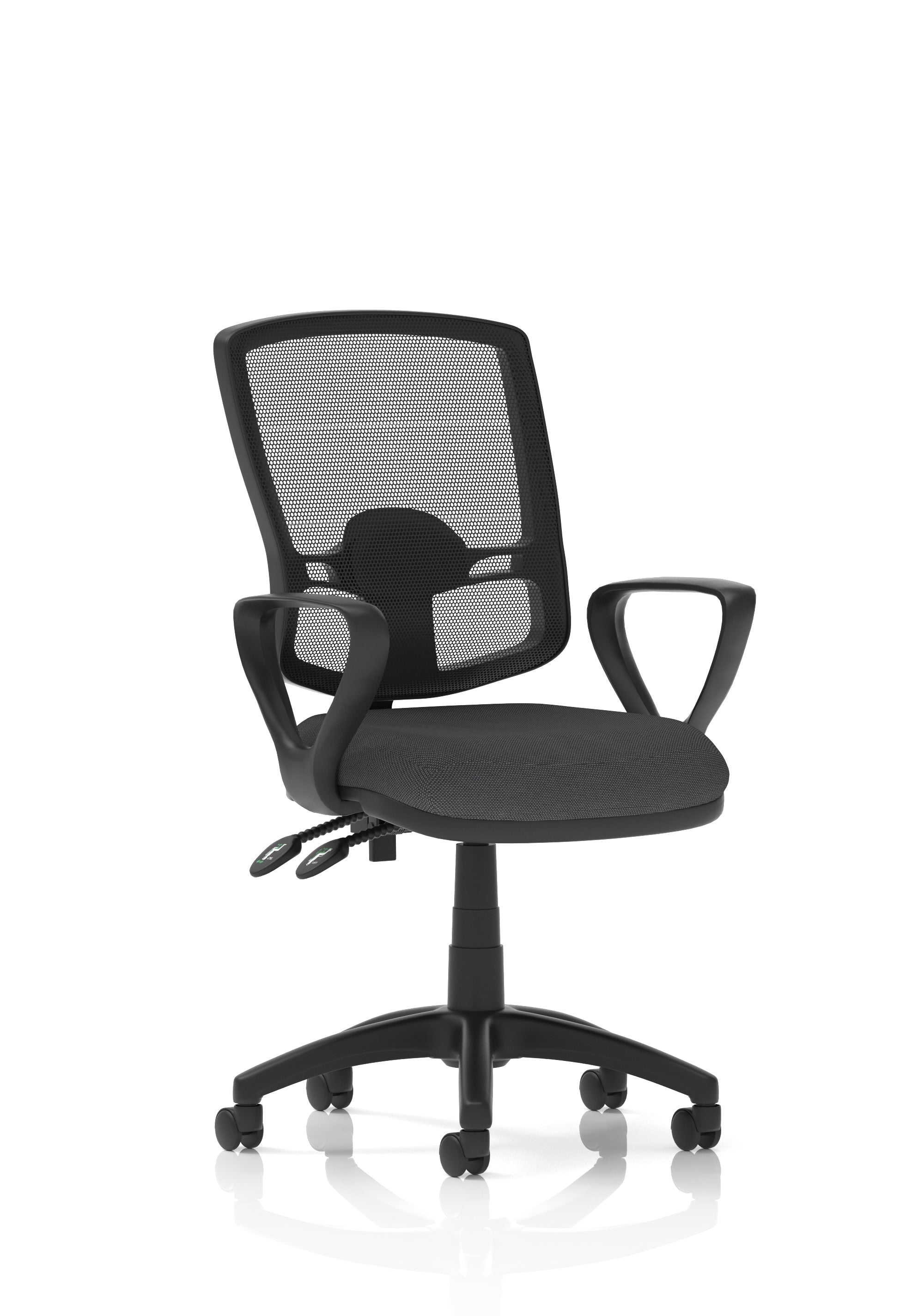 Eclipse Plus II Deluxe Mesh Back Task Operator Office Chair In Quest And Rivet Fabric