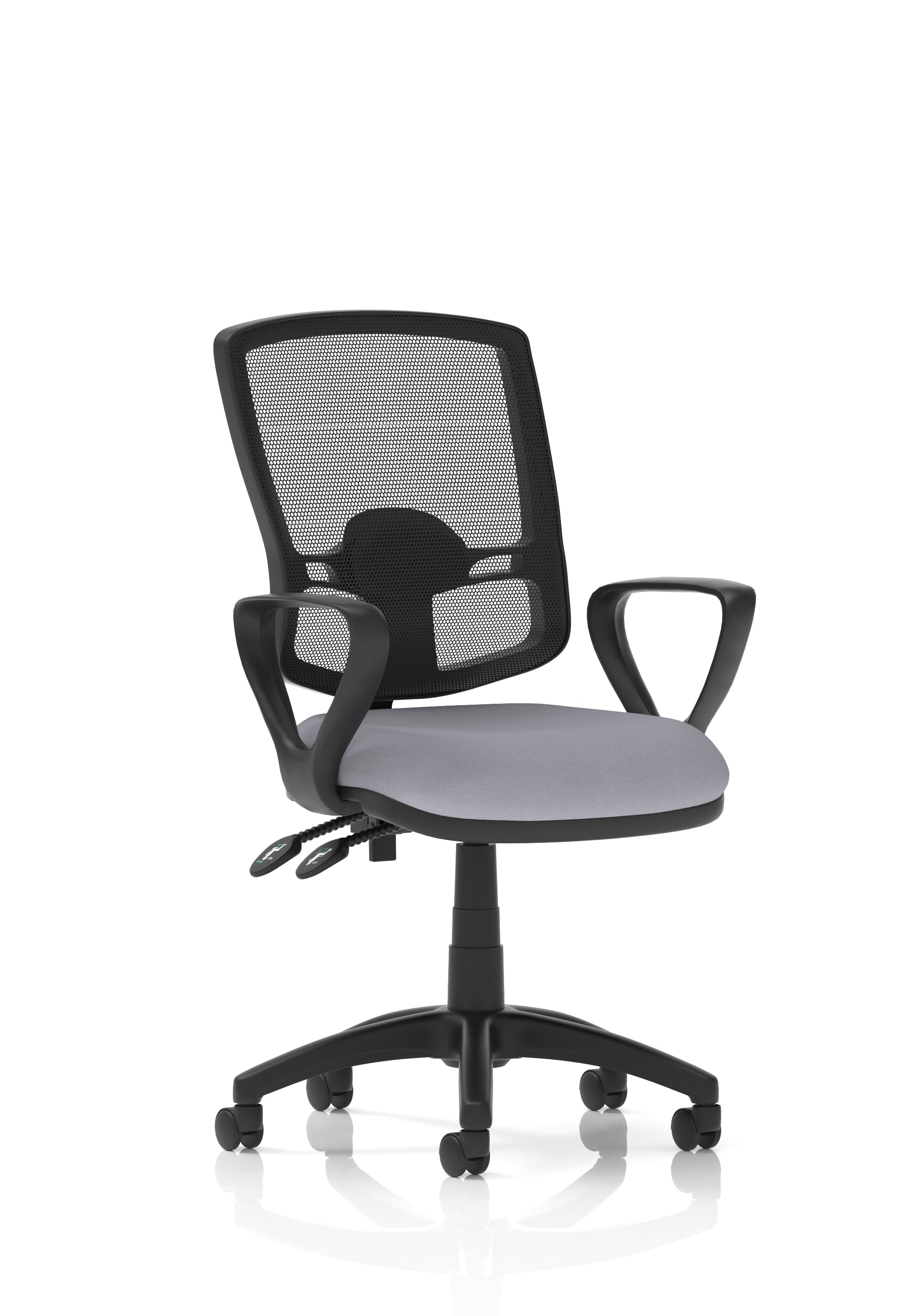 Eclipse Plus II Deluxe Mesh Back Task Operator Office Chair In Quest And Rivet Fabric