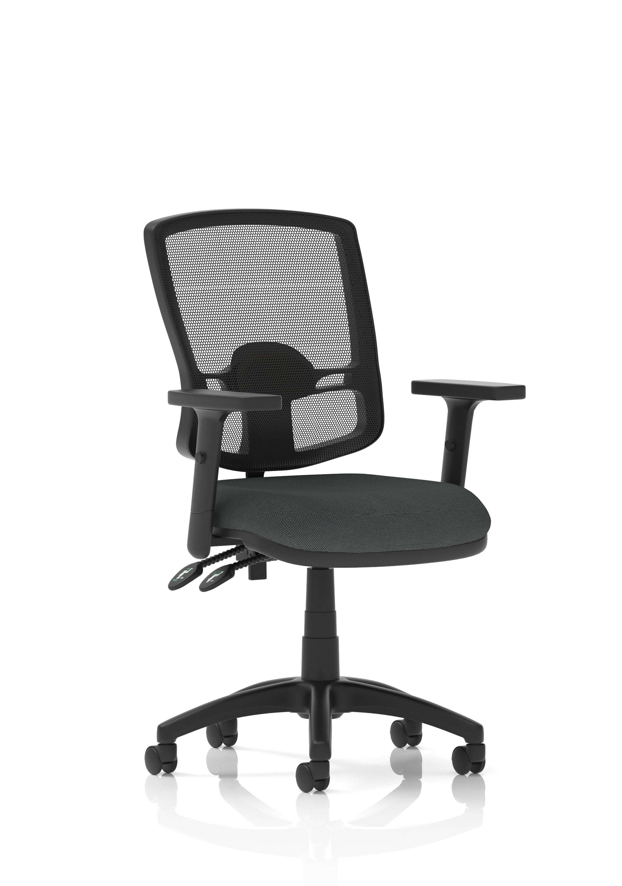 Eclipse Plus II Deluxe Mesh Back Task Operator Office Chair In Quest And Rivet Fabric