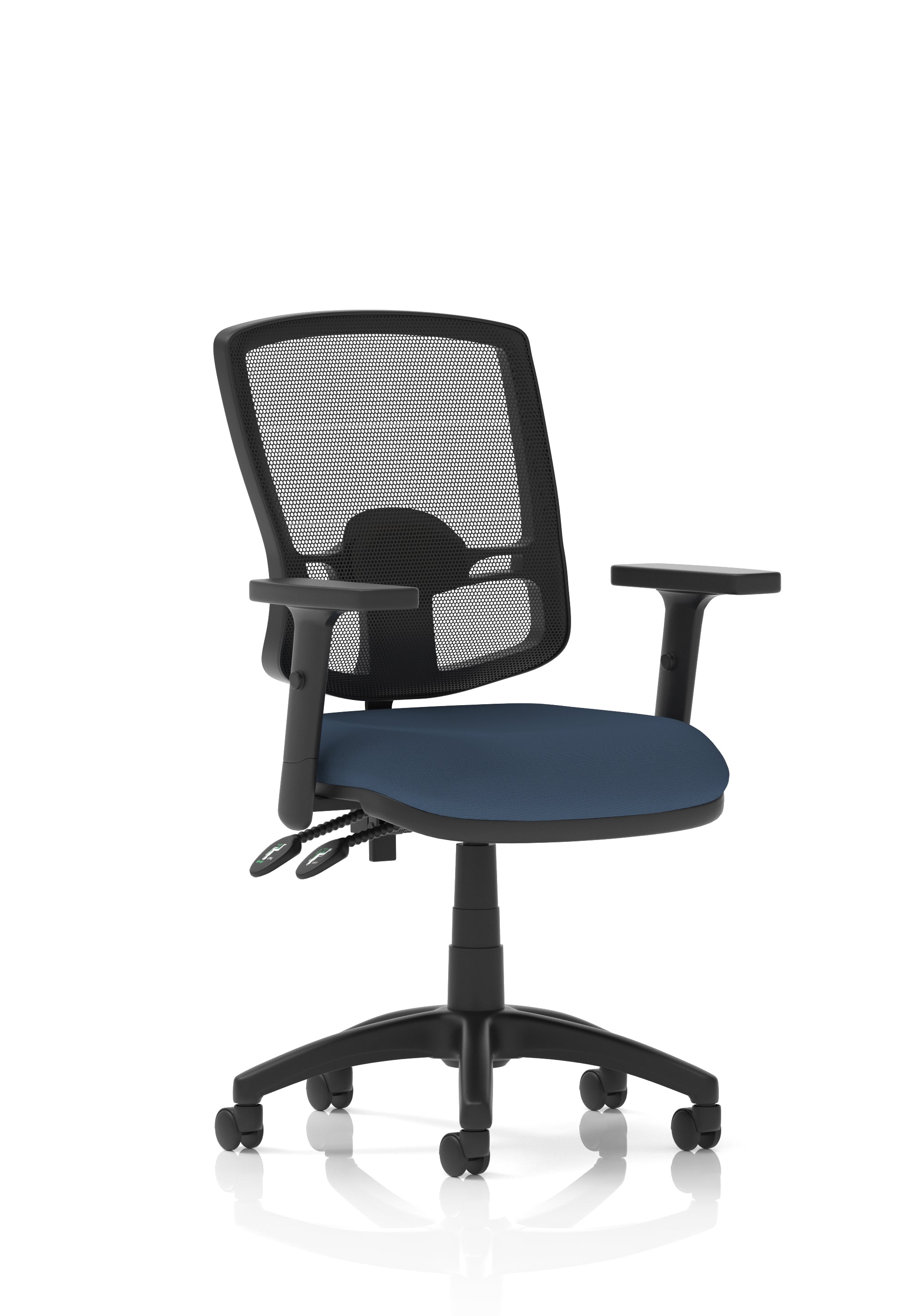 Eclipse Plus II Deluxe Mesh Back Task Operator Office Chair In Quest And Rivet Fabric