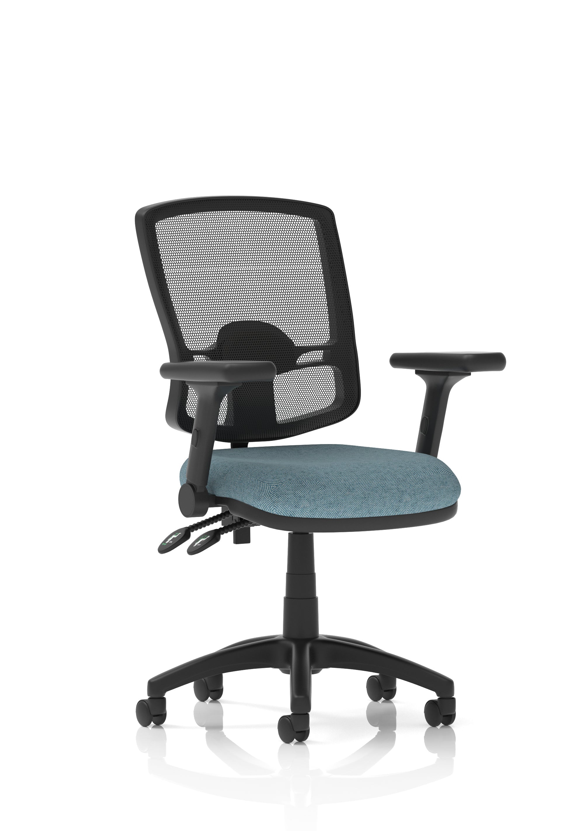 Eclipse Plus II Deluxe Mesh Back Task Operator Office Chair In Quest And Rivet Fabric