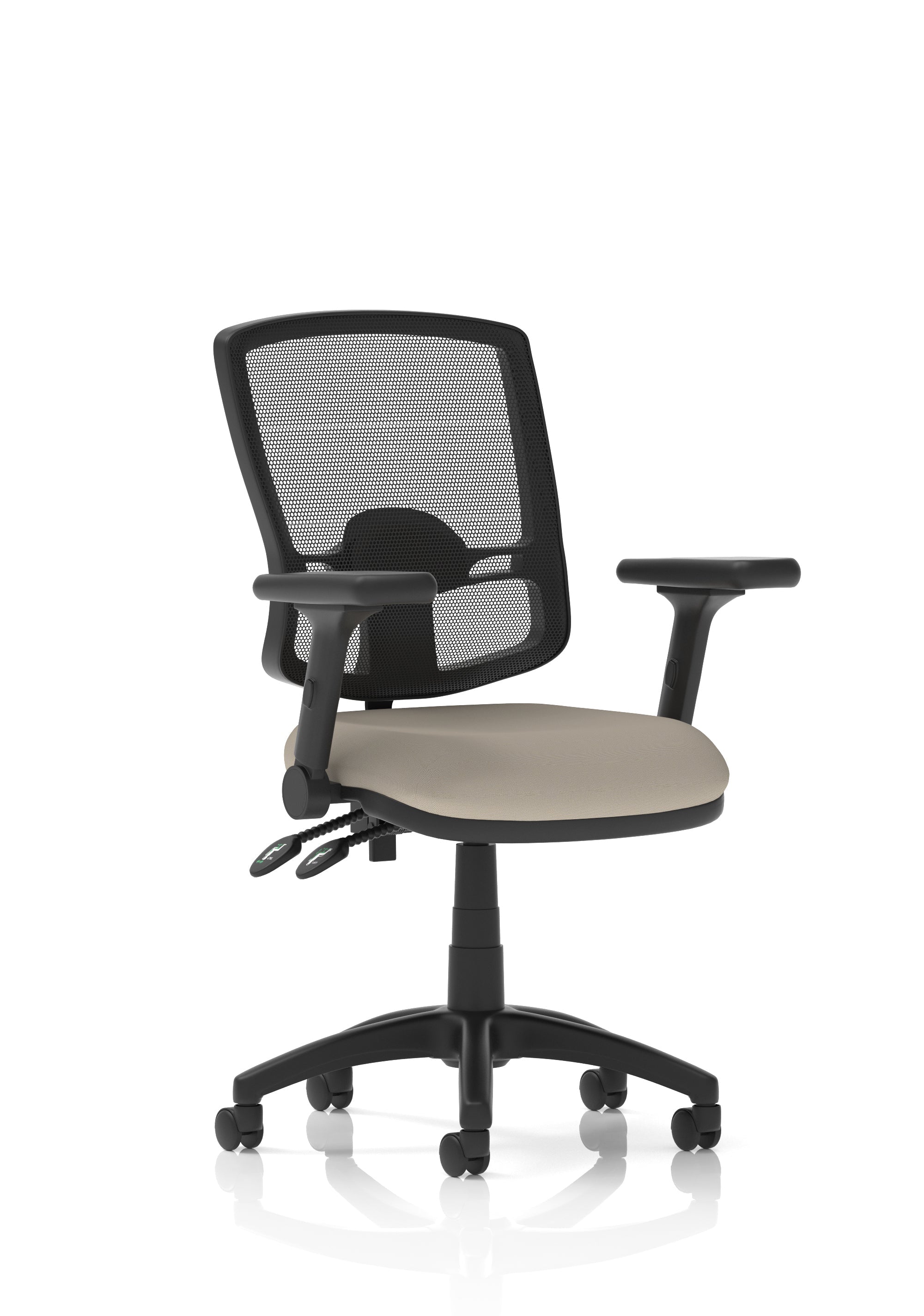 Eclipse Plus II Deluxe Mesh Back Task Operator Office Chair In Quest And Rivet Fabric