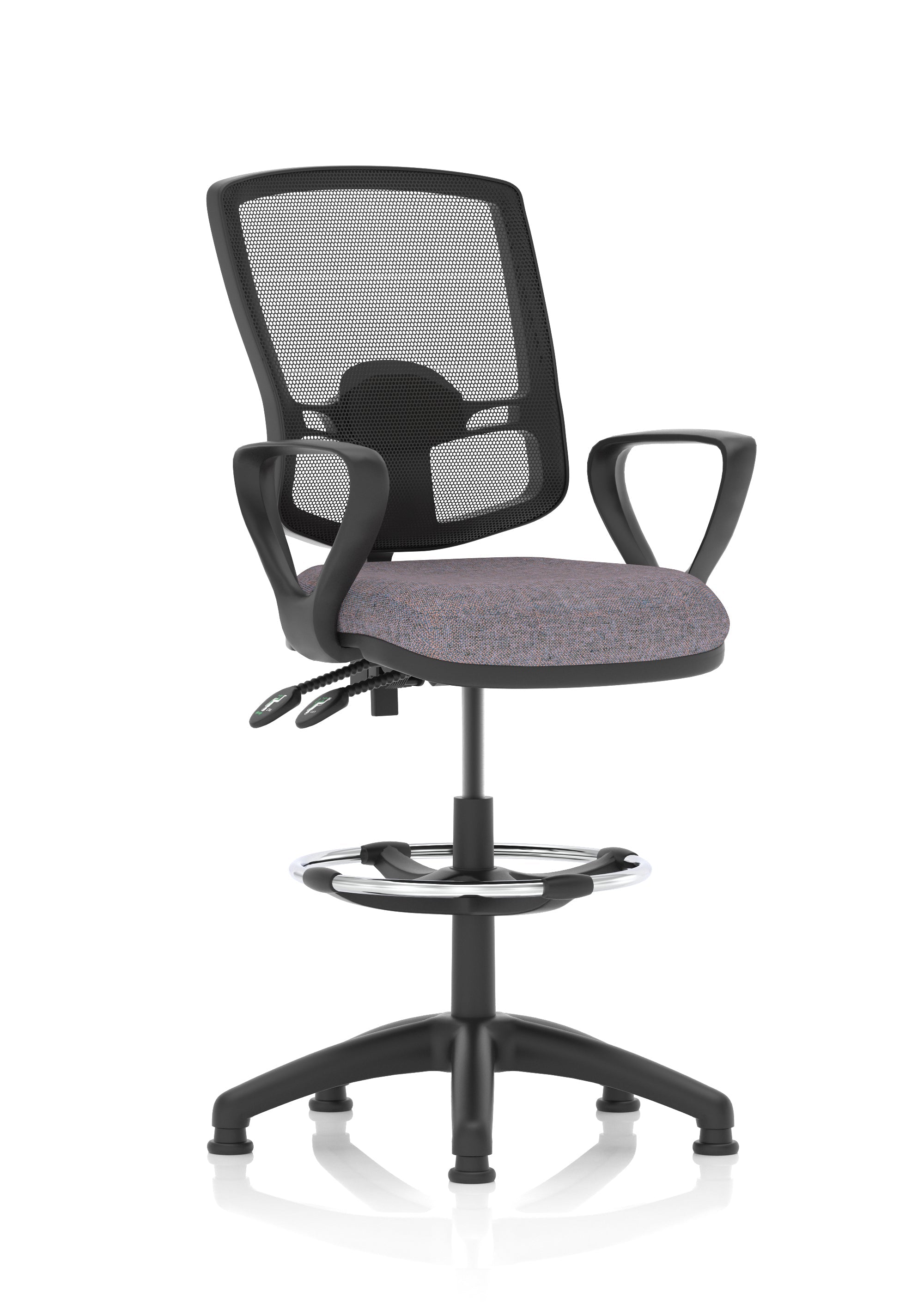 Eclipse Plus II Deluxe Mesh Back Task Operator Office Chair In Quest And Rivet Fabric