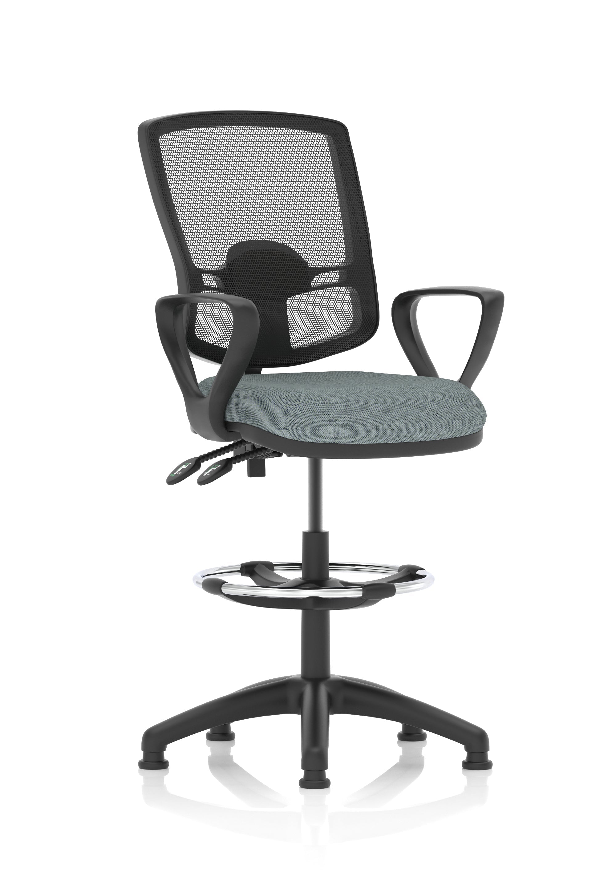 Eclipse Plus II Deluxe Mesh Back Task Operator Office Chair In Quest And Rivet Fabric