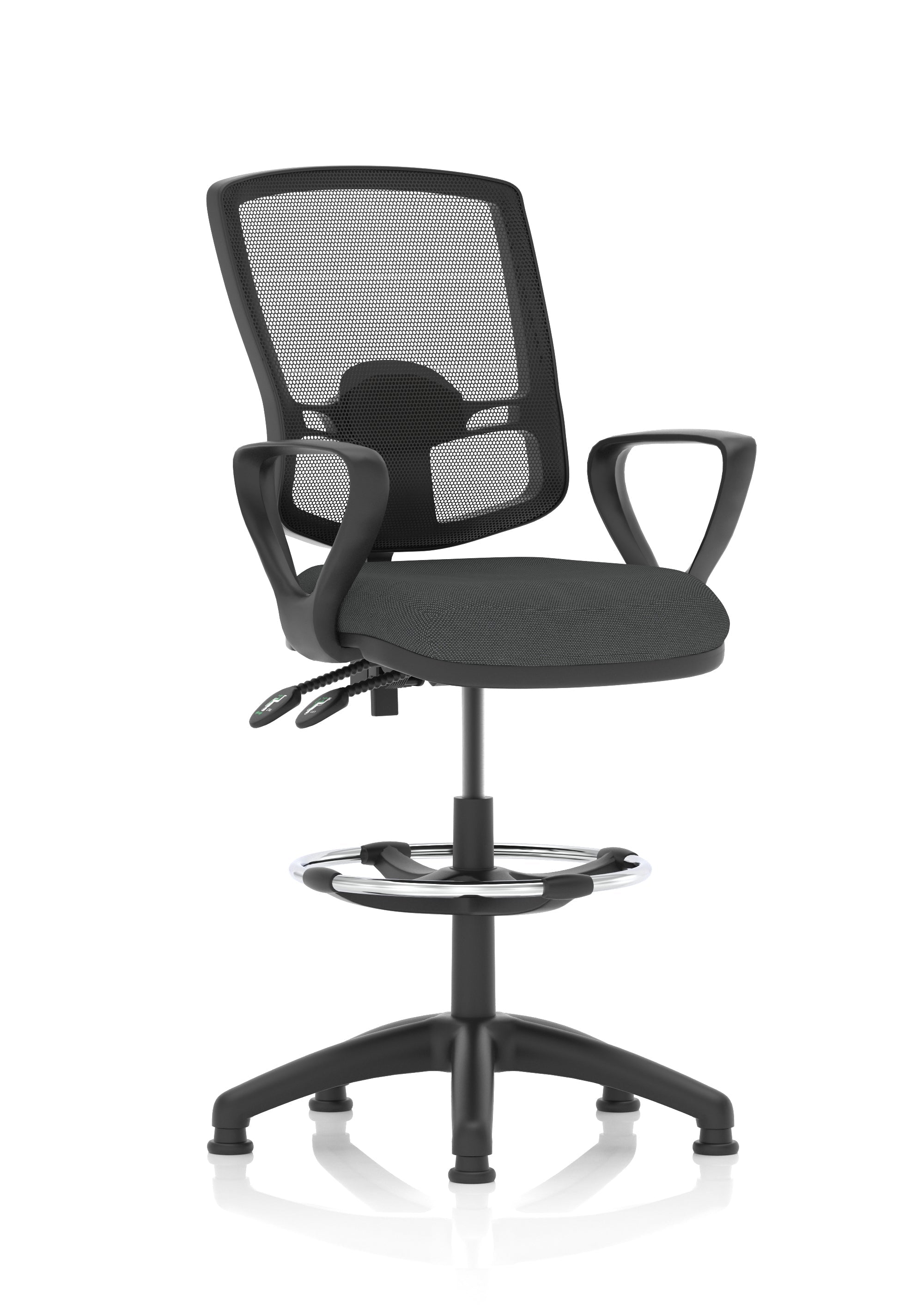 Eclipse Plus II Deluxe Mesh Back Task Operator Office Chair In Quest And Rivet Fabric