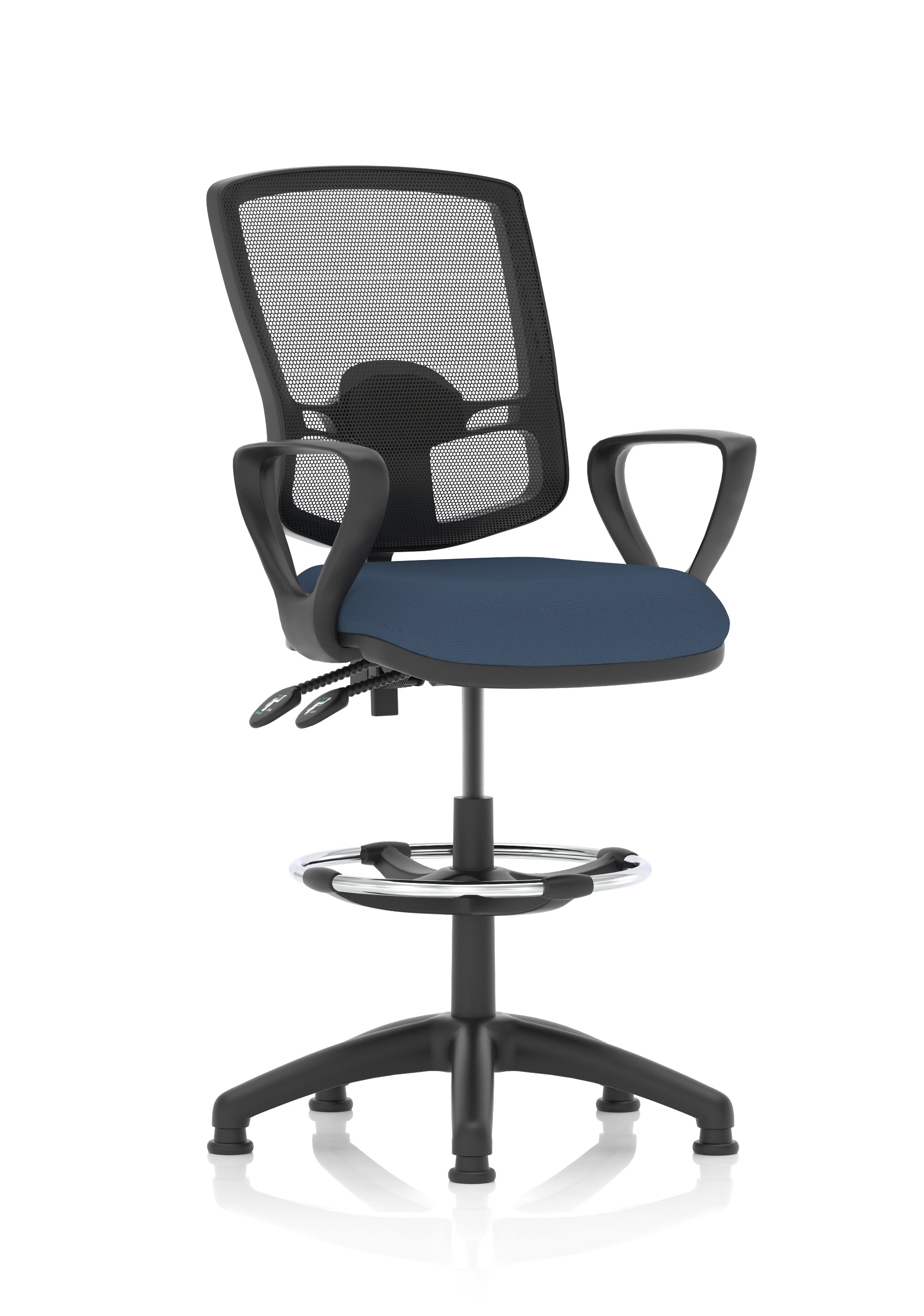 Eclipse Plus II Deluxe Mesh Back Task Operator Office Chair In Quest And Rivet Fabric