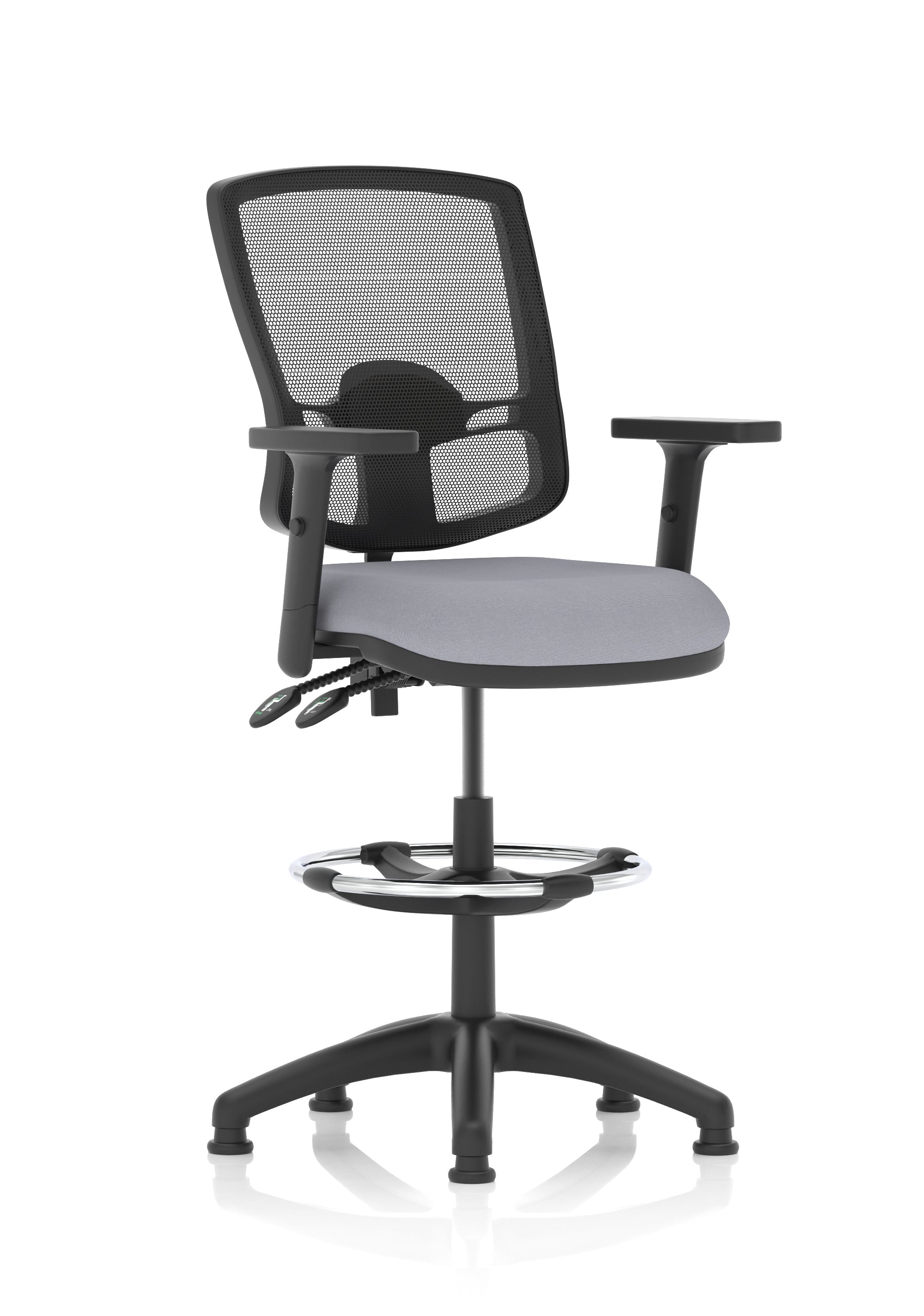 Eclipse Plus II Deluxe Mesh Back Task Operator Office Chair In Quest And Rivet Fabric