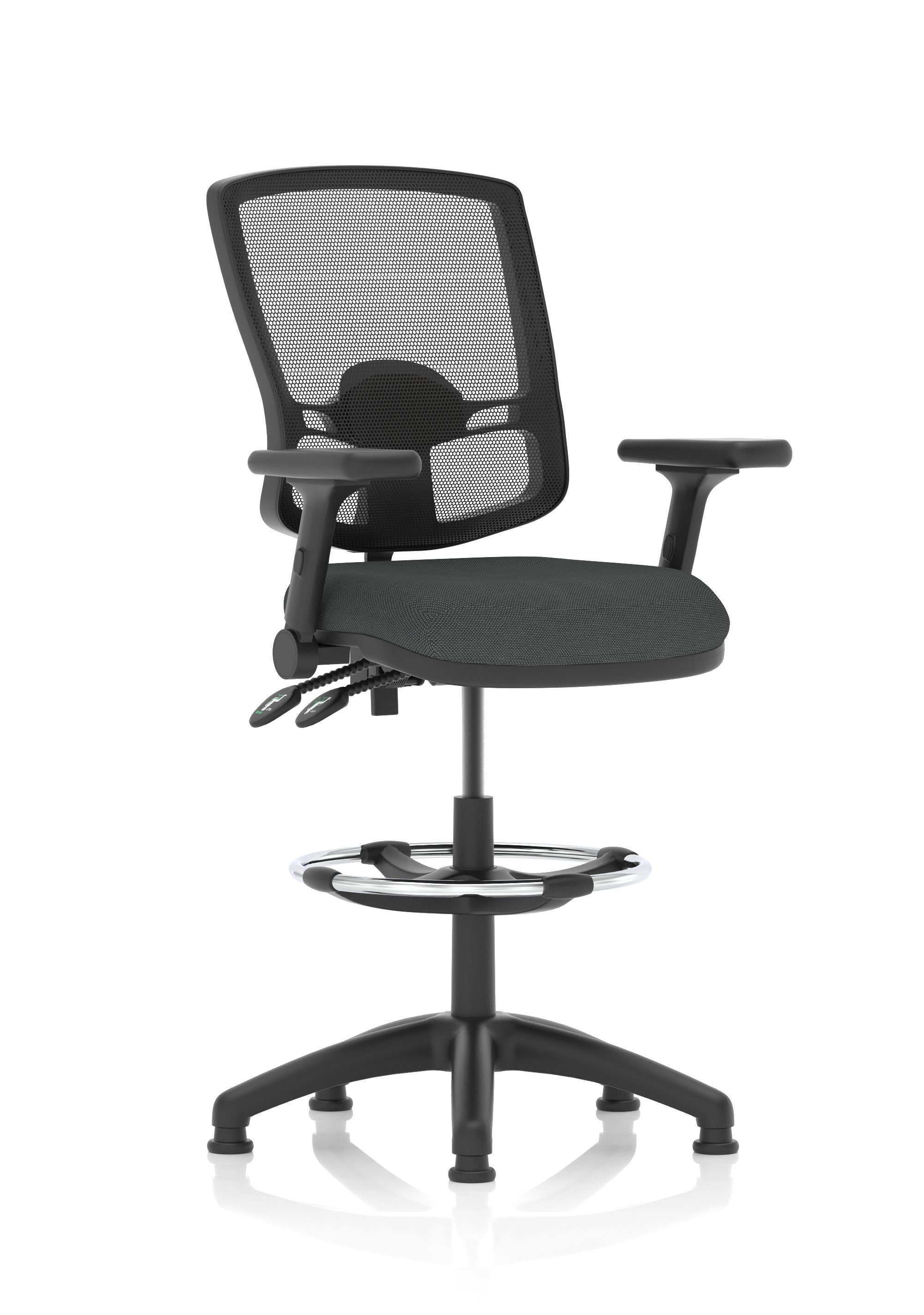 Eclipse Plus II Deluxe Mesh Back Task Operator Office Chair In Quest And Rivet Fabric