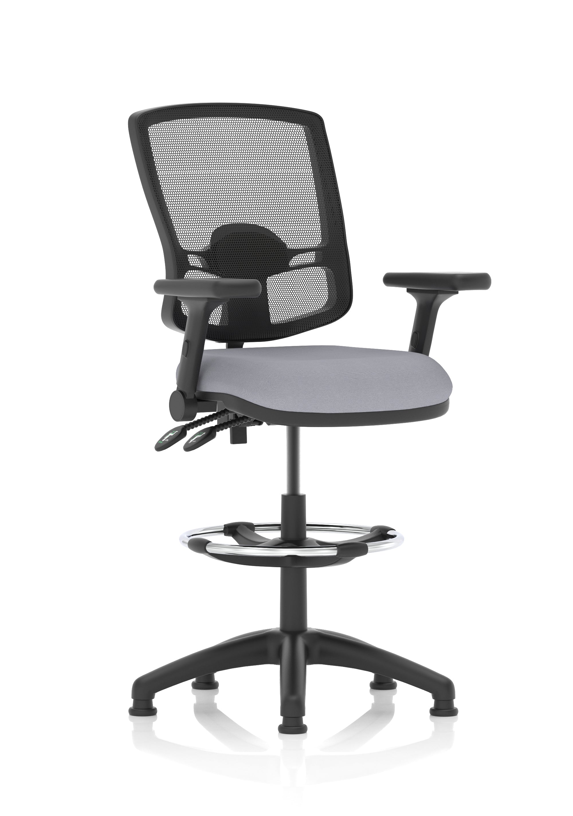 Eclipse Plus II Deluxe Mesh Back Task Operator Office Chair In Quest And Rivet Fabric