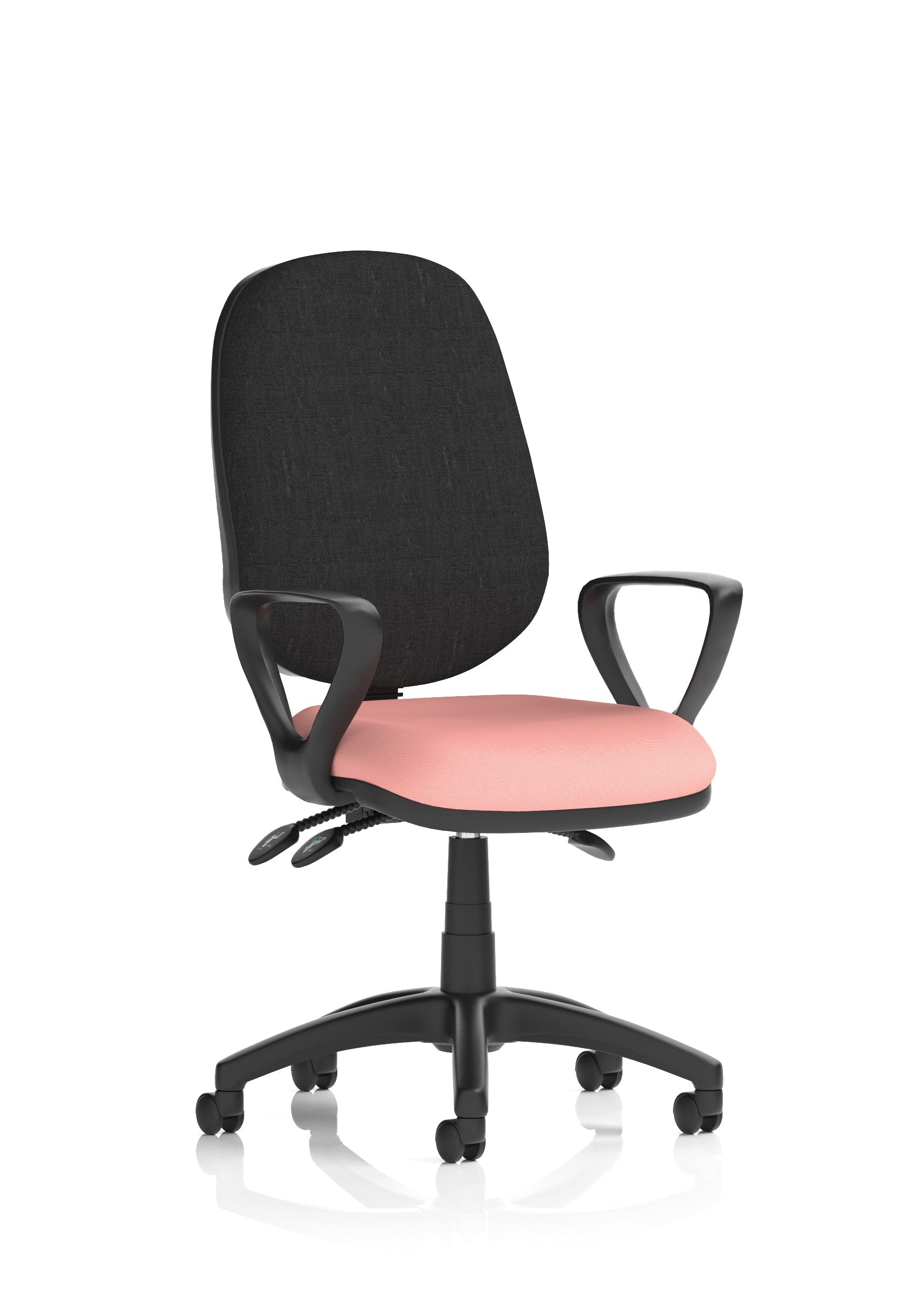Eclipse Plus III Medium Back Task Operator Office Chair In Quest And Rivet Fabric