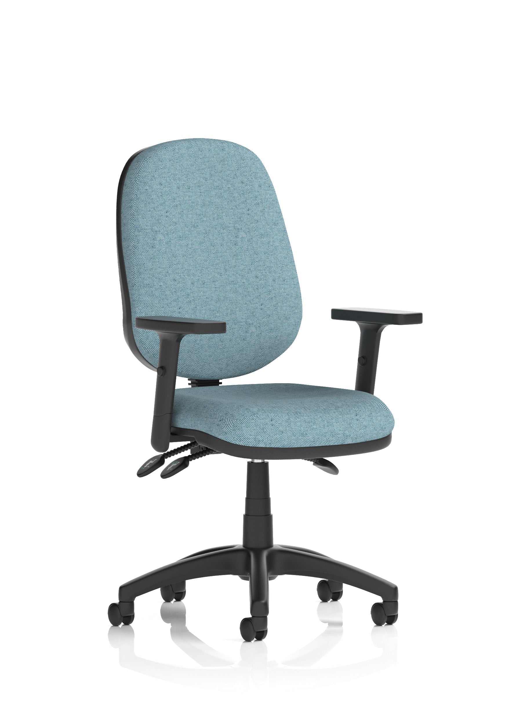 Eclipse Plus III Medium Back Task Operator Office Chair In Quest And Rivet Fabric