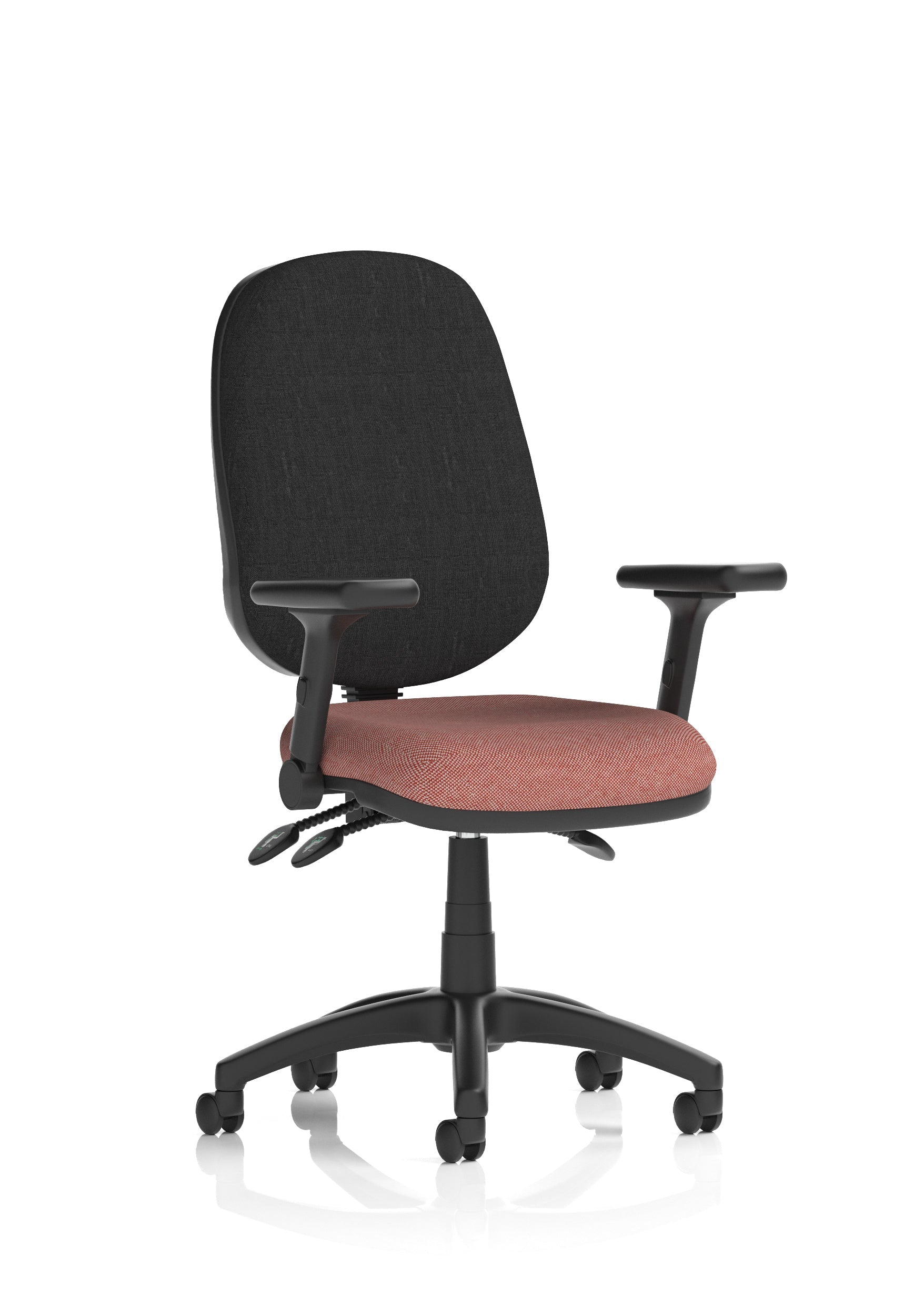 Eclipse Plus III Medium Back Task Operator Office Chair In Quest And Rivet Fabric