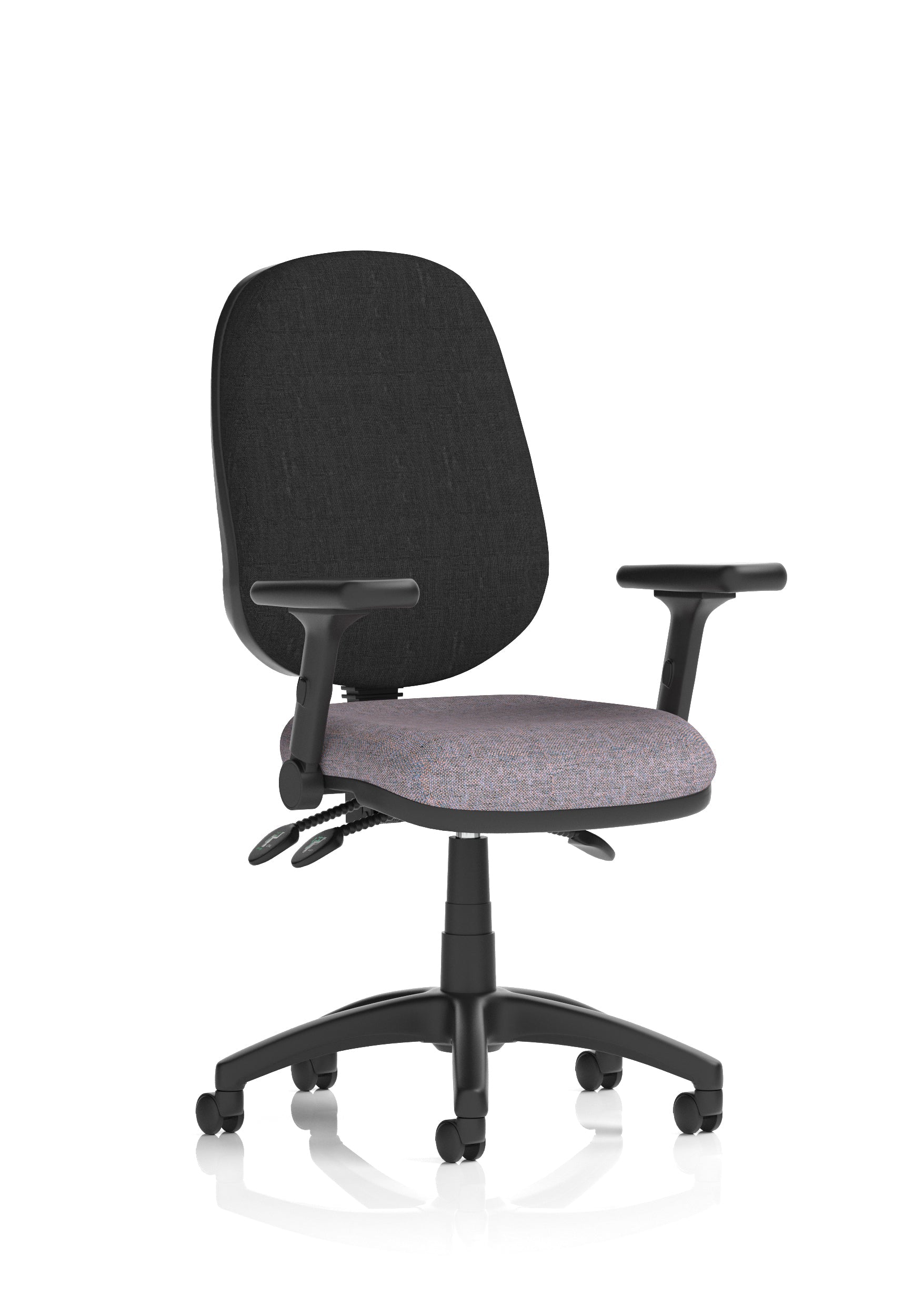 Eclipse Plus III Medium Back Task Operator Office Chair In Quest And Rivet Fabric