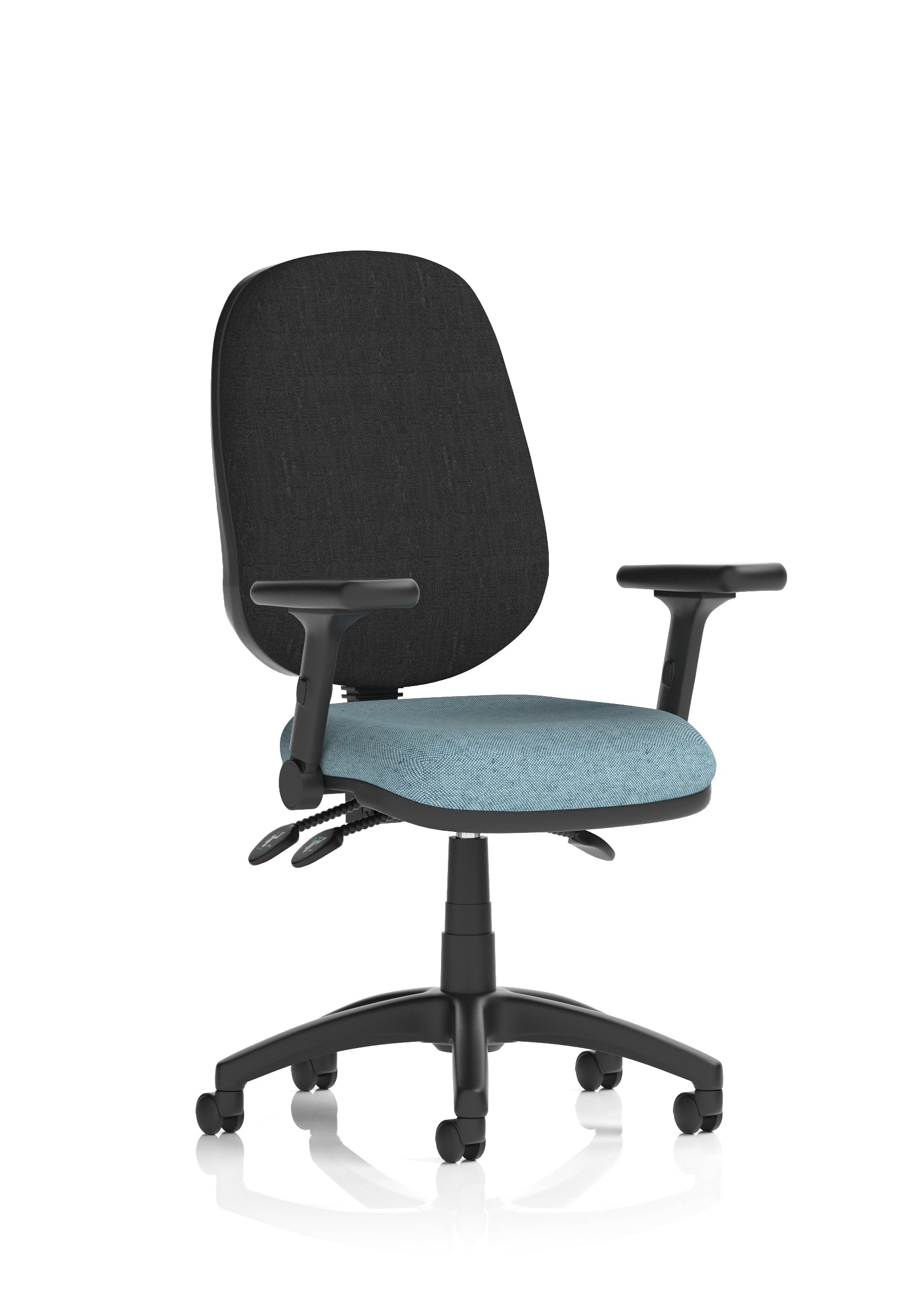 Eclipse Plus III Medium Back Task Operator Office Chair In Quest And Rivet Fabric
