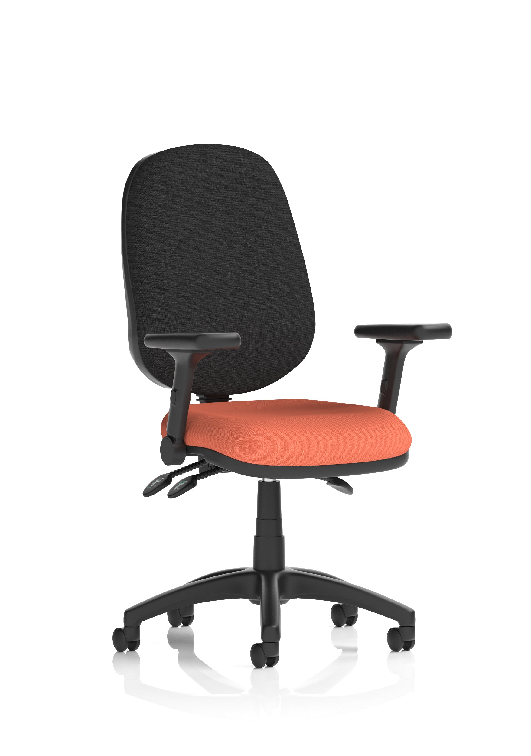 Eclipse Plus III Medium Back Task Operator Office Chair In Quest And Rivet Fabric