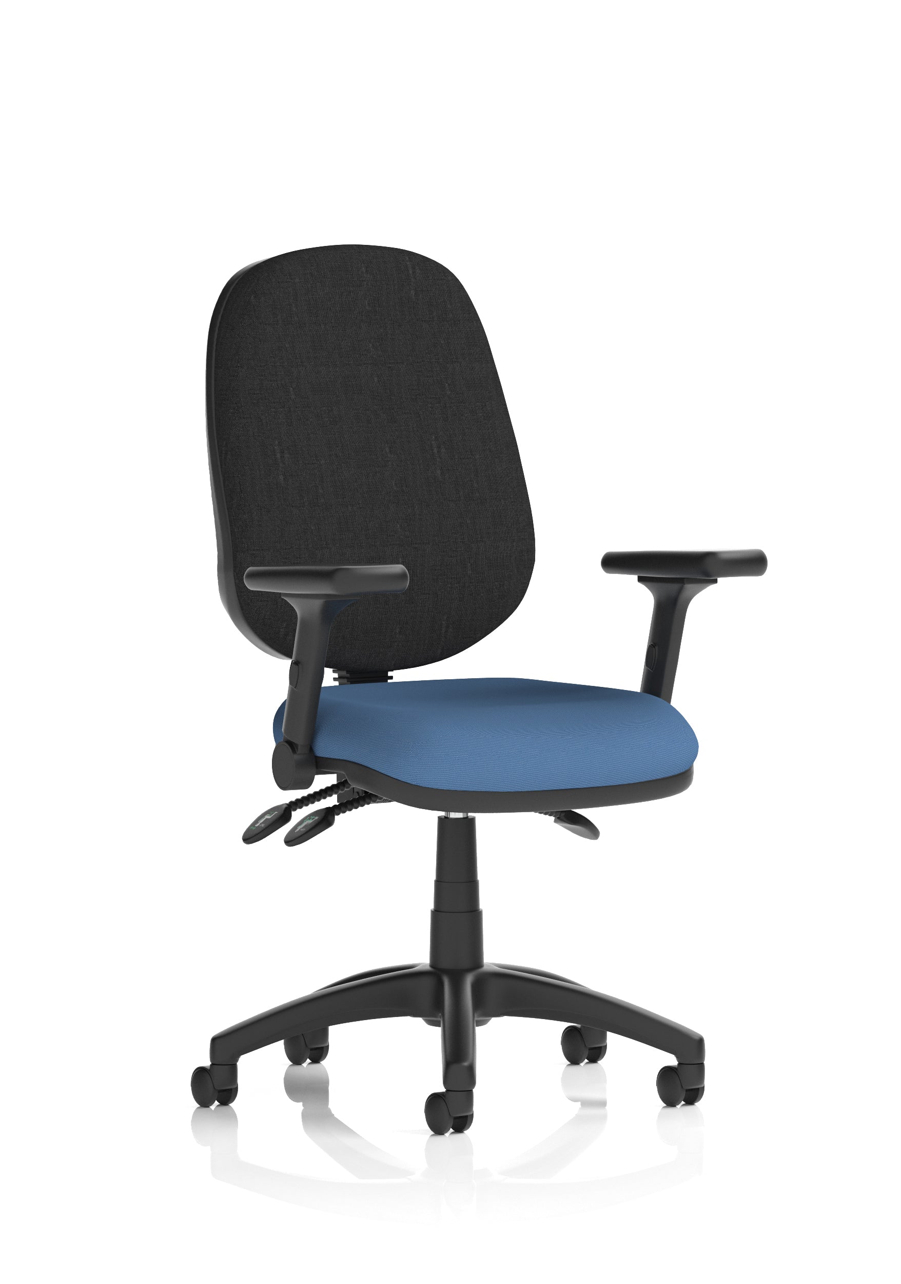 Eclipse Plus III Medium Back Task Operator Office Chair In Quest And Rivet Fabric