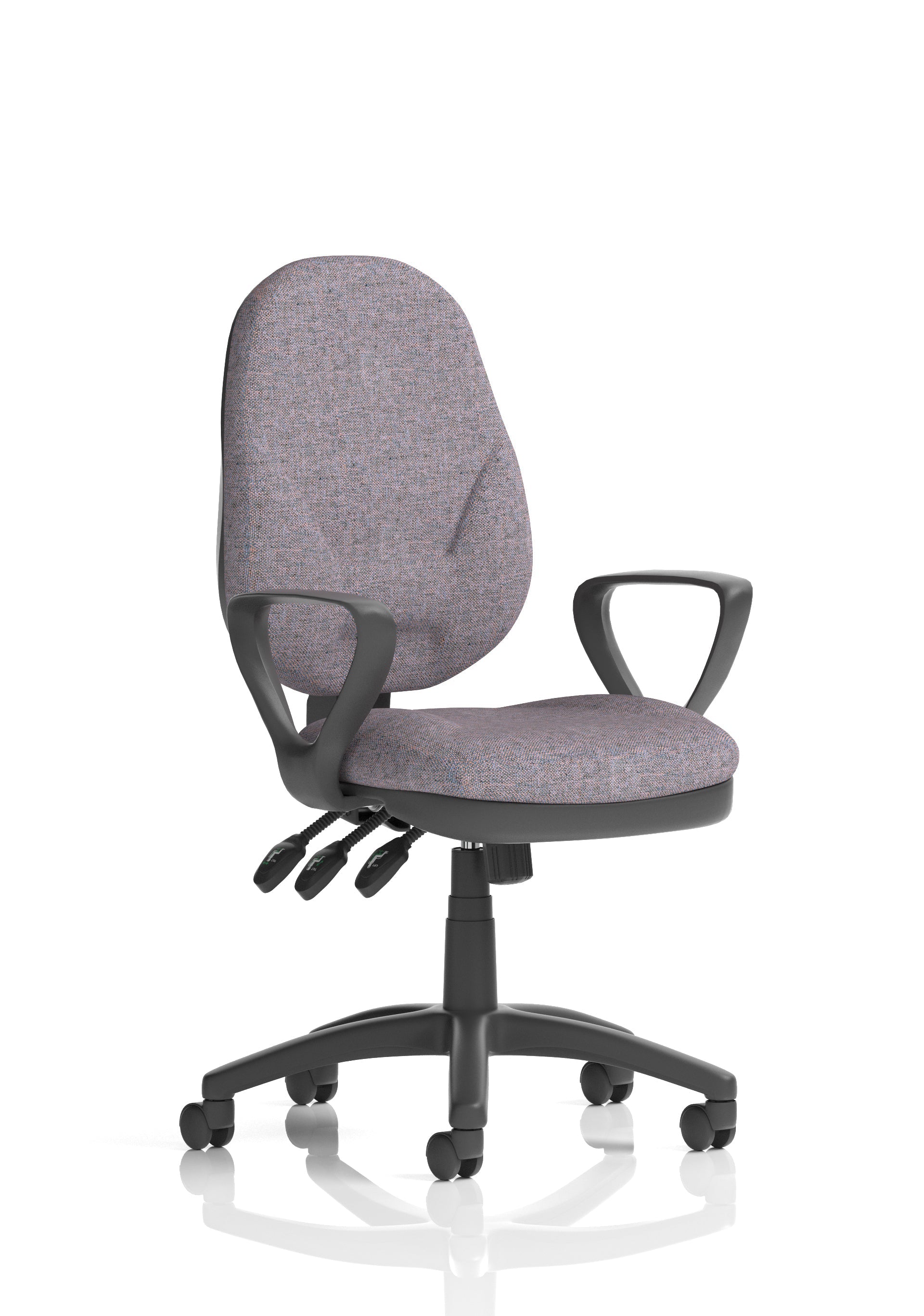 Eclipse Plus XL High Back Task Operator Office Chair In Quest And Rivet Fabric