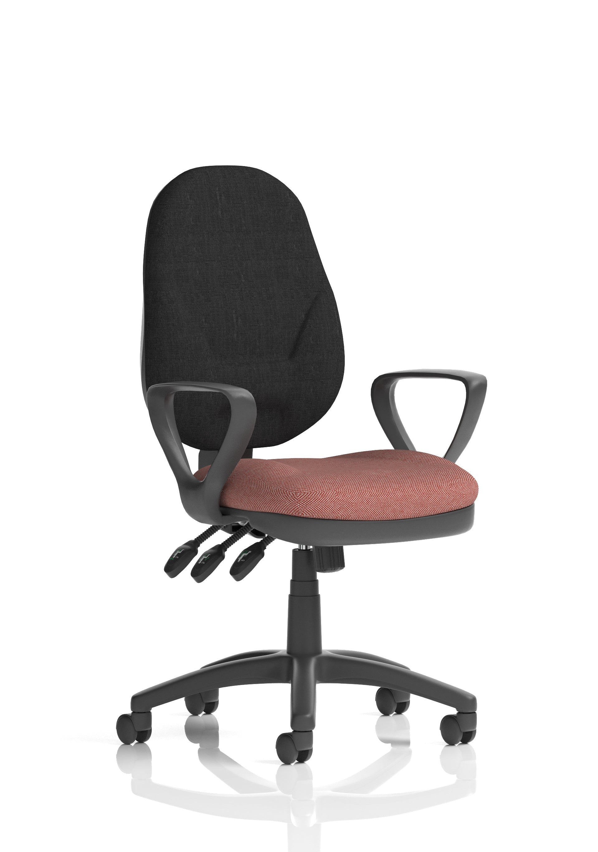 Eclipse Plus XL High Back Task Operator Office Chair In Quest And Rivet Fabric