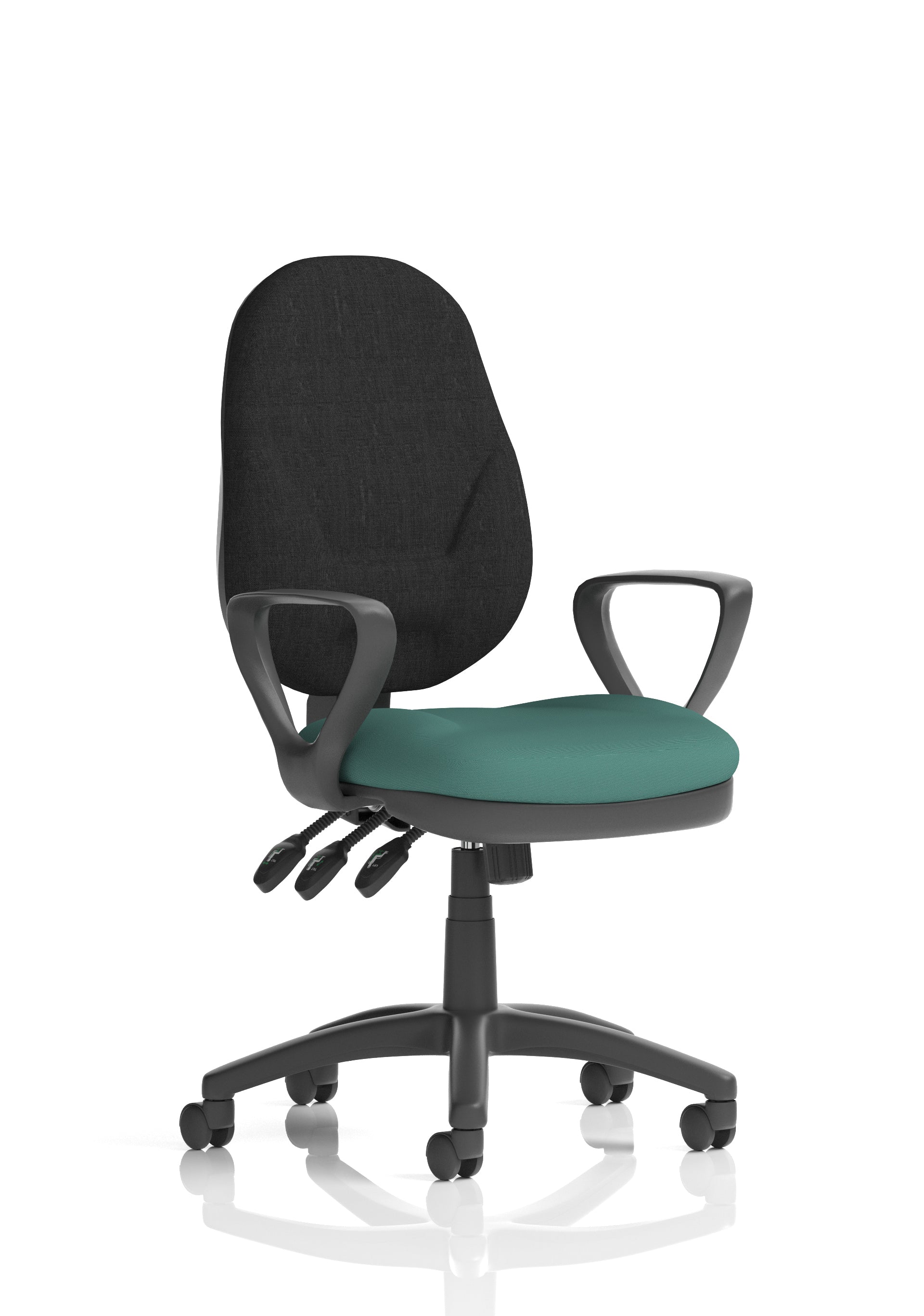 Eclipse Plus XL High Back Task Operator Office Chair In Quest And Rivet Fabric