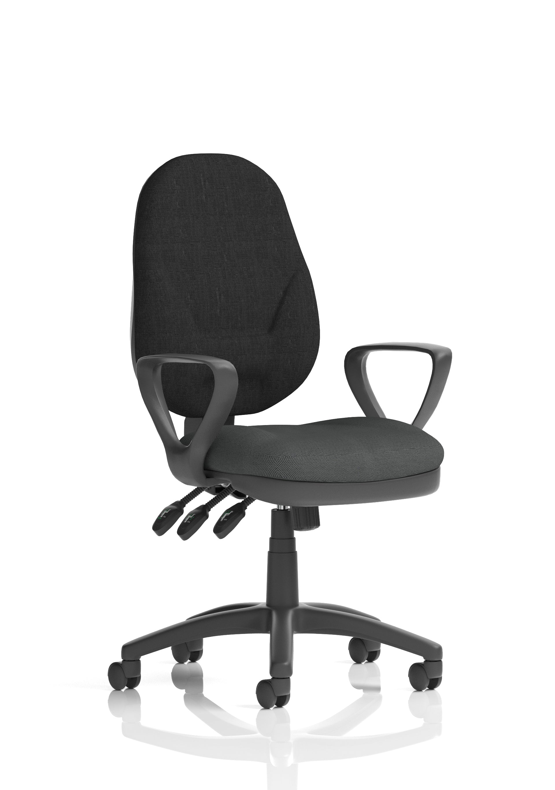 Eclipse Plus XL High Back Task Operator Office Chair In Quest And Rivet Fabric
