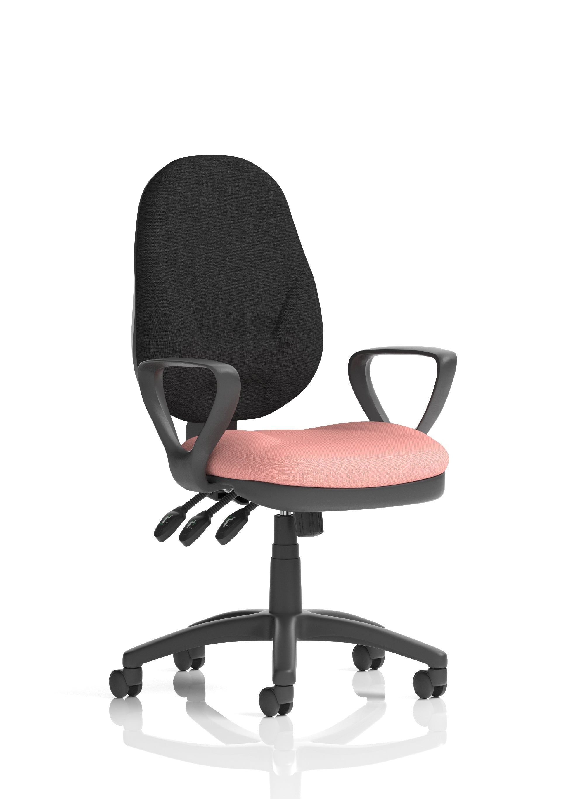 Eclipse Plus XL High Back Task Operator Office Chair In Quest And Rivet Fabric