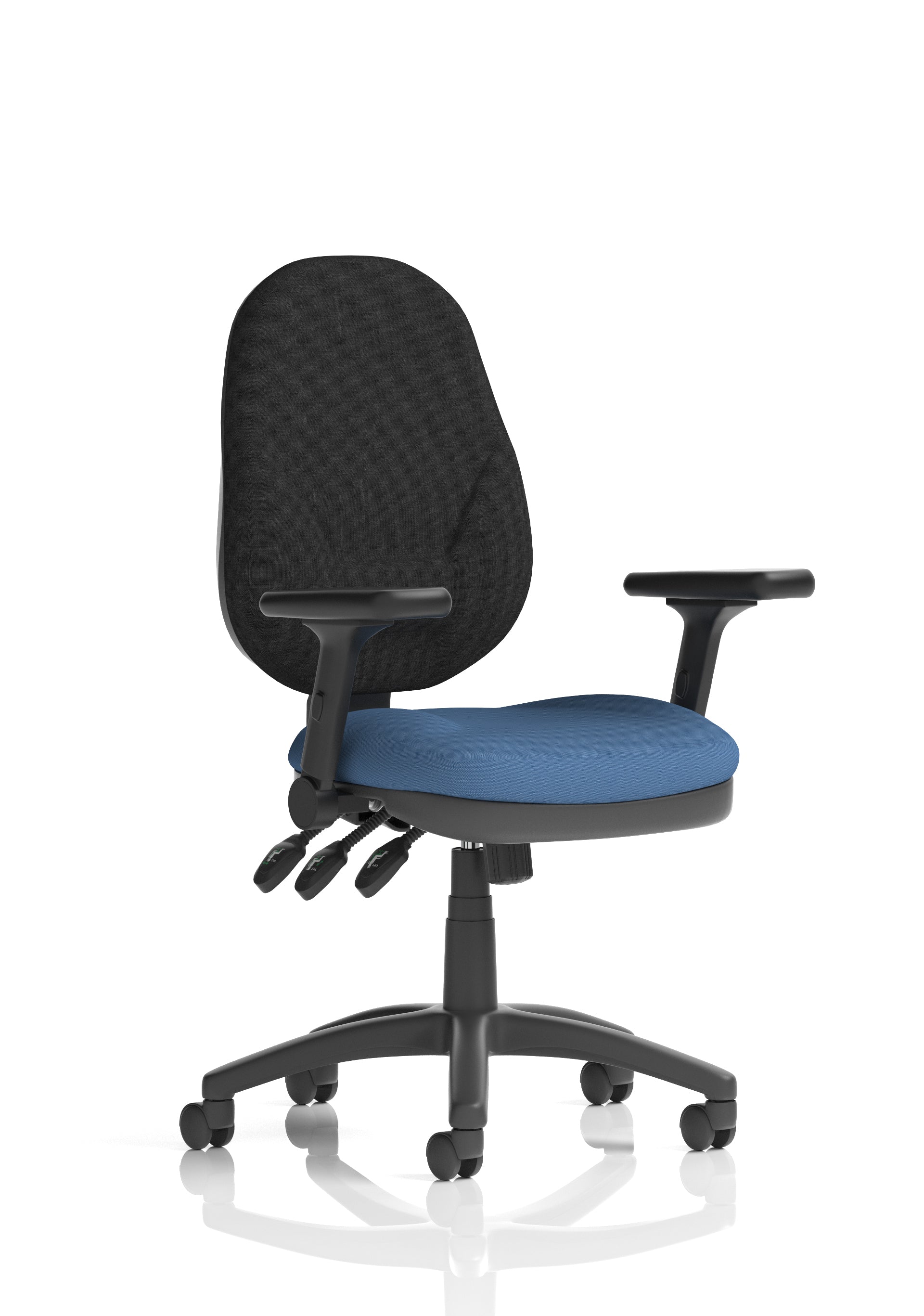 Eclipse Plus XL High Back Task Operator Office Chair In Quest And Rivet Fabric