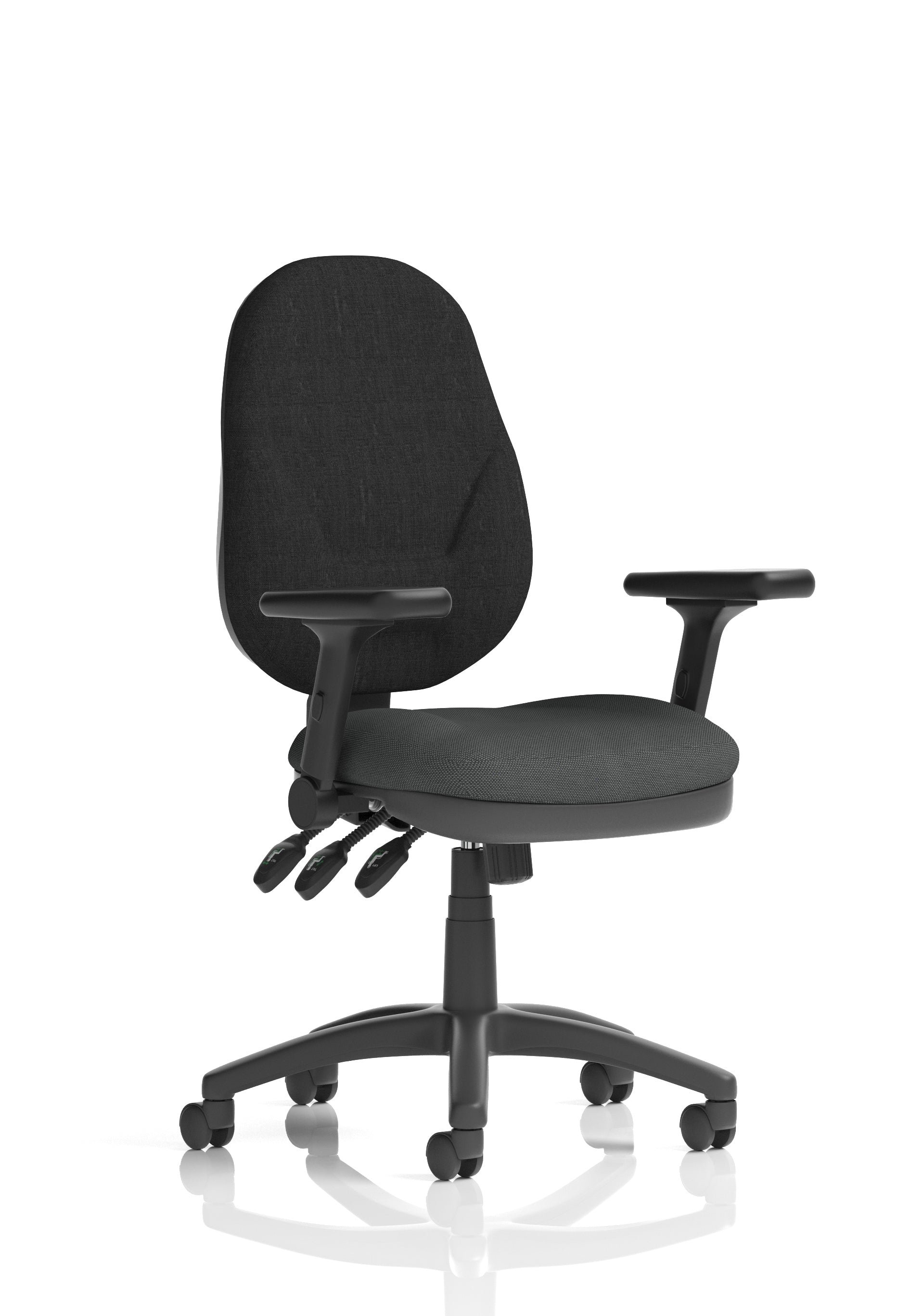 Eclipse Plus XL High Back Task Operator Office Chair In Quest And Rivet Fabric