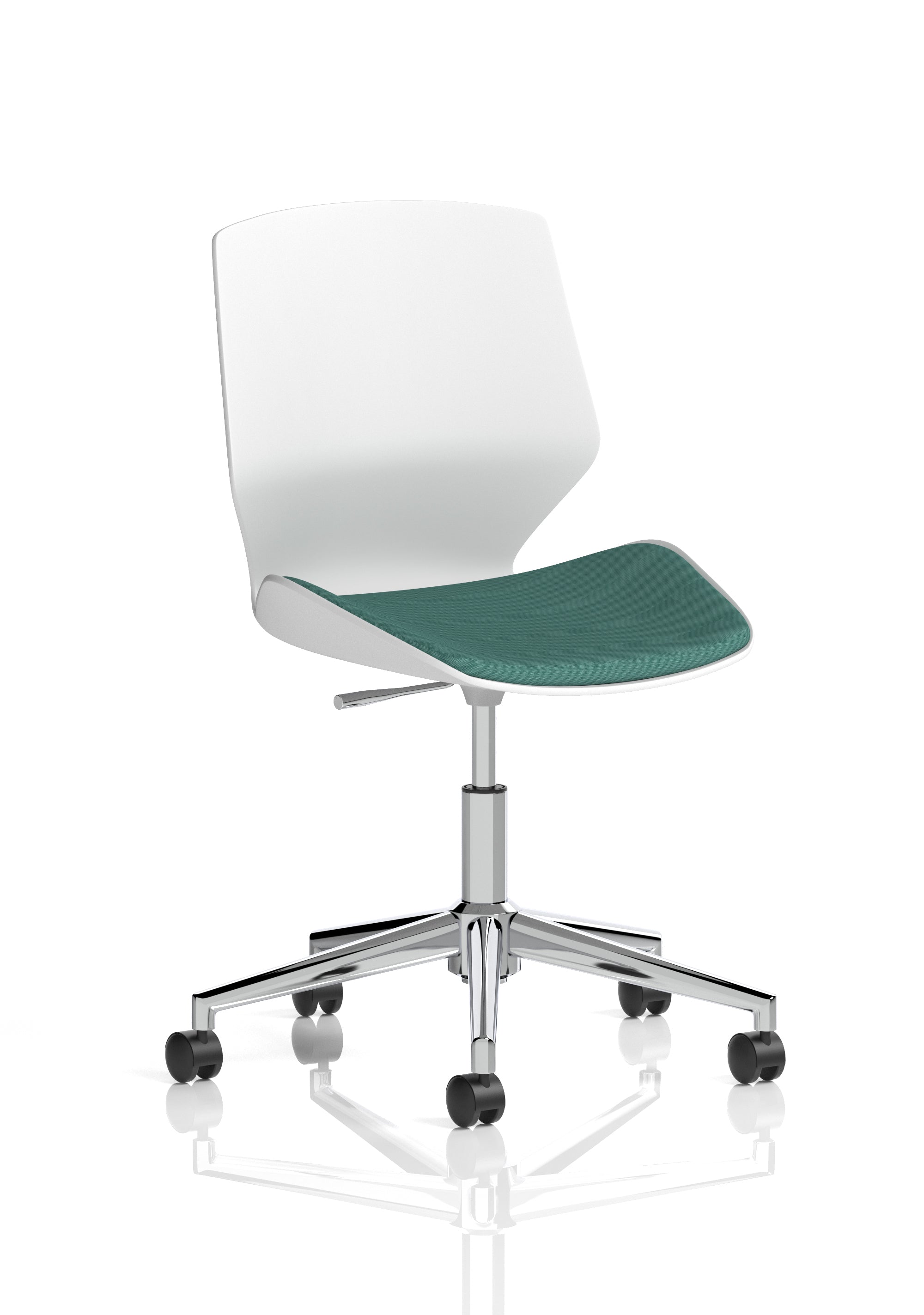 Florence 5 Star Base White Frame Fabric Visitor Chair