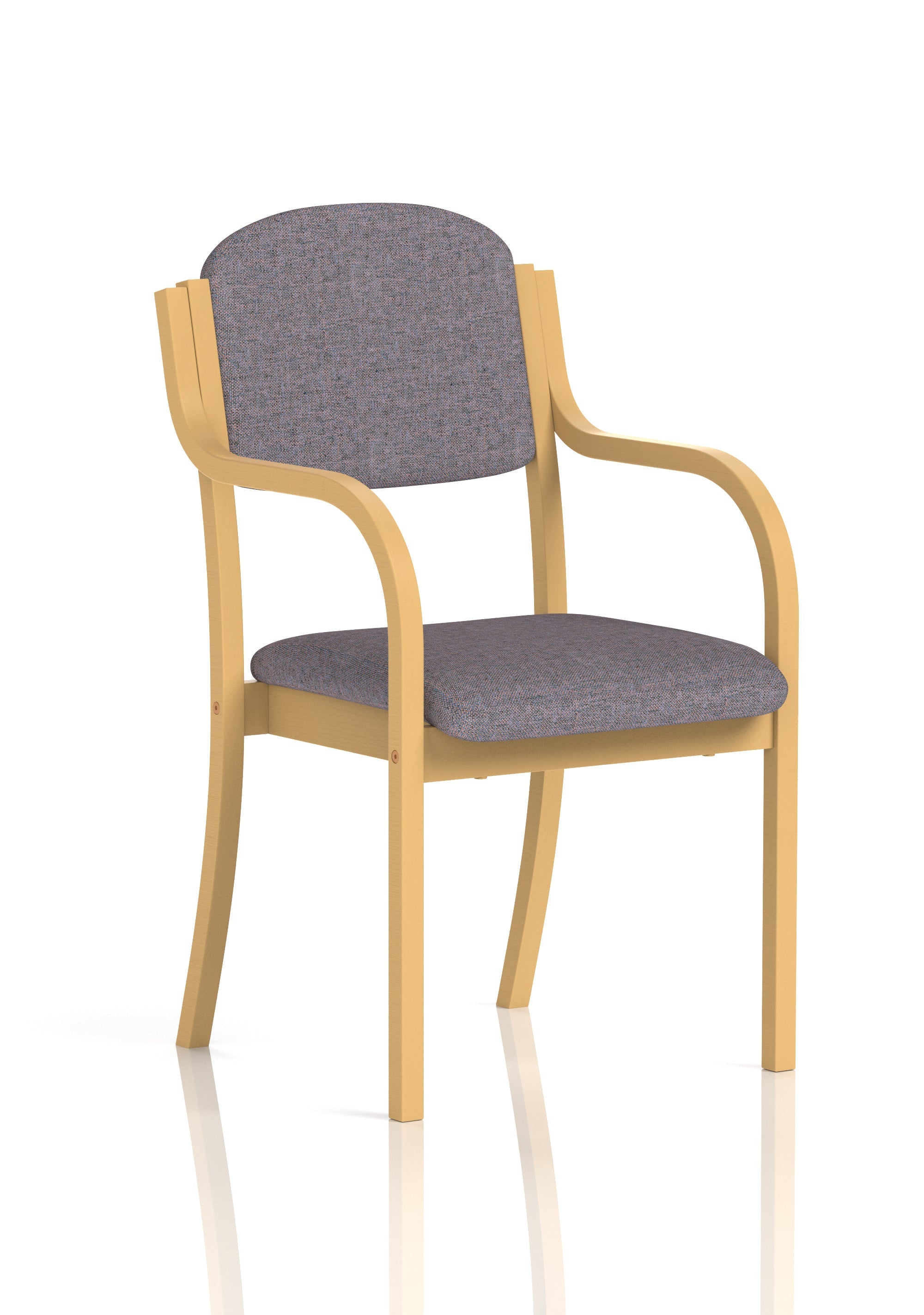 Madrid Wooden Frame Visitor Chair with Arms