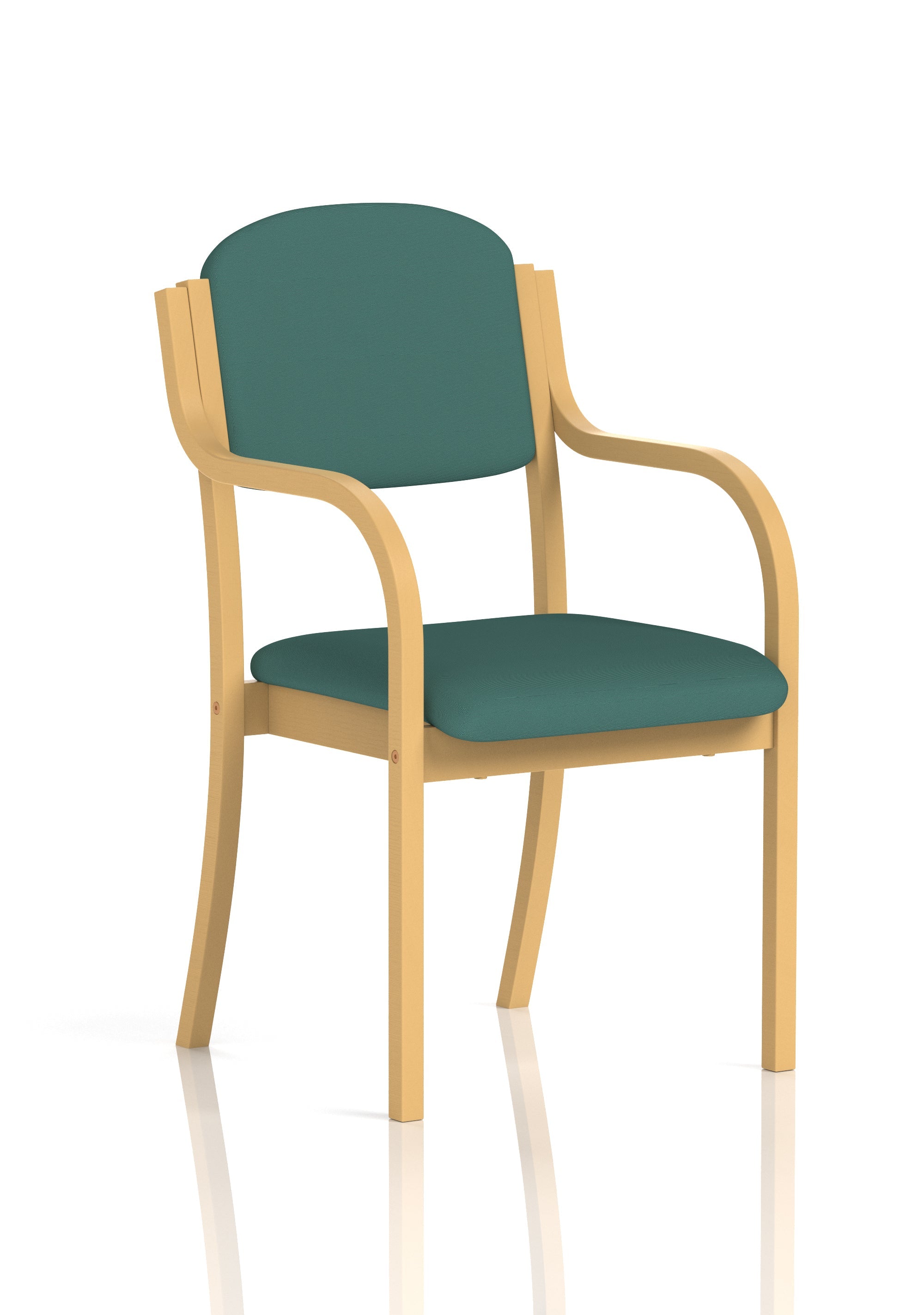 Madrid Wooden Frame Visitor Chair with Arms