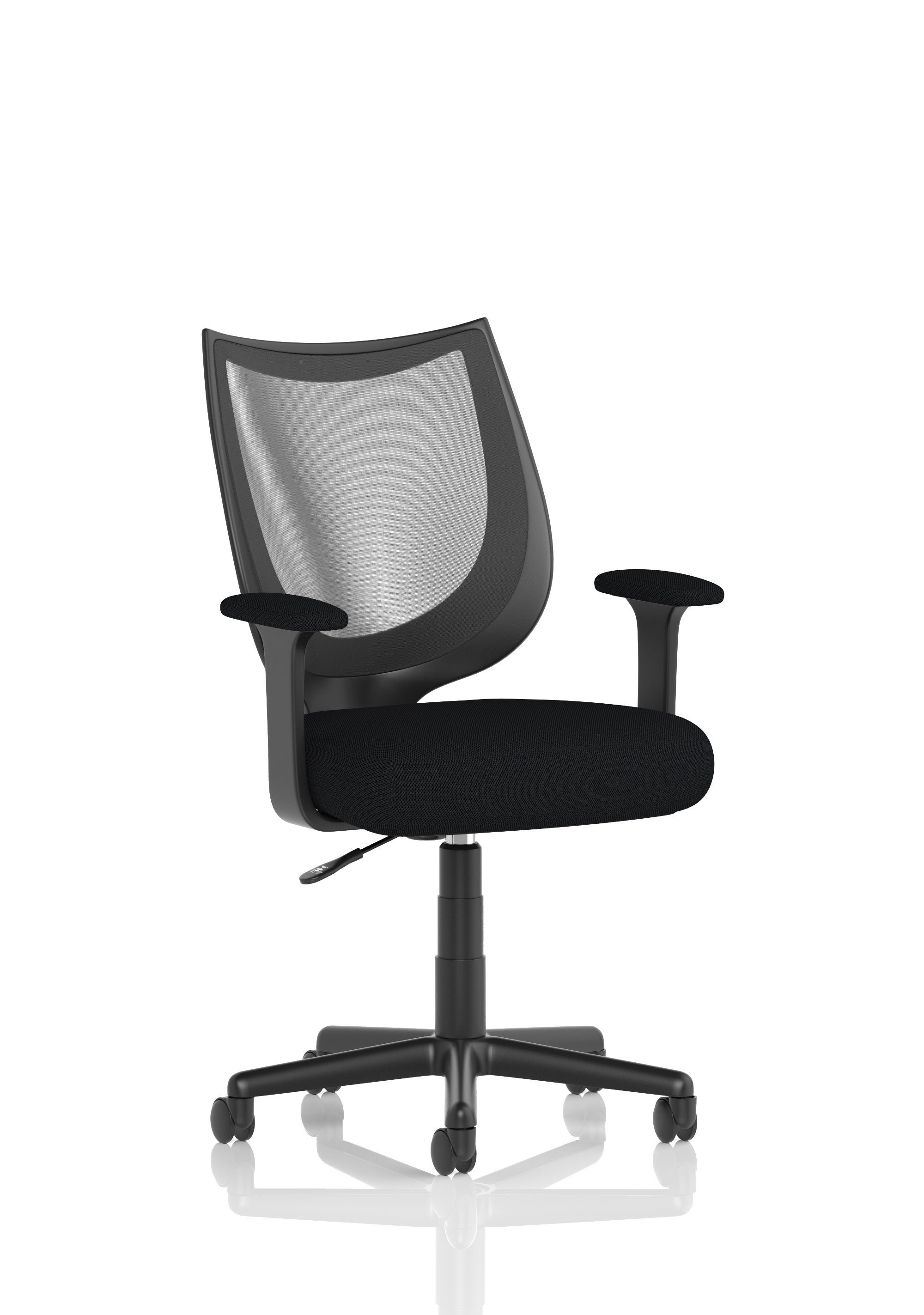 Camden Medium Back Black Mesh Task Operator Office Chair With Arms