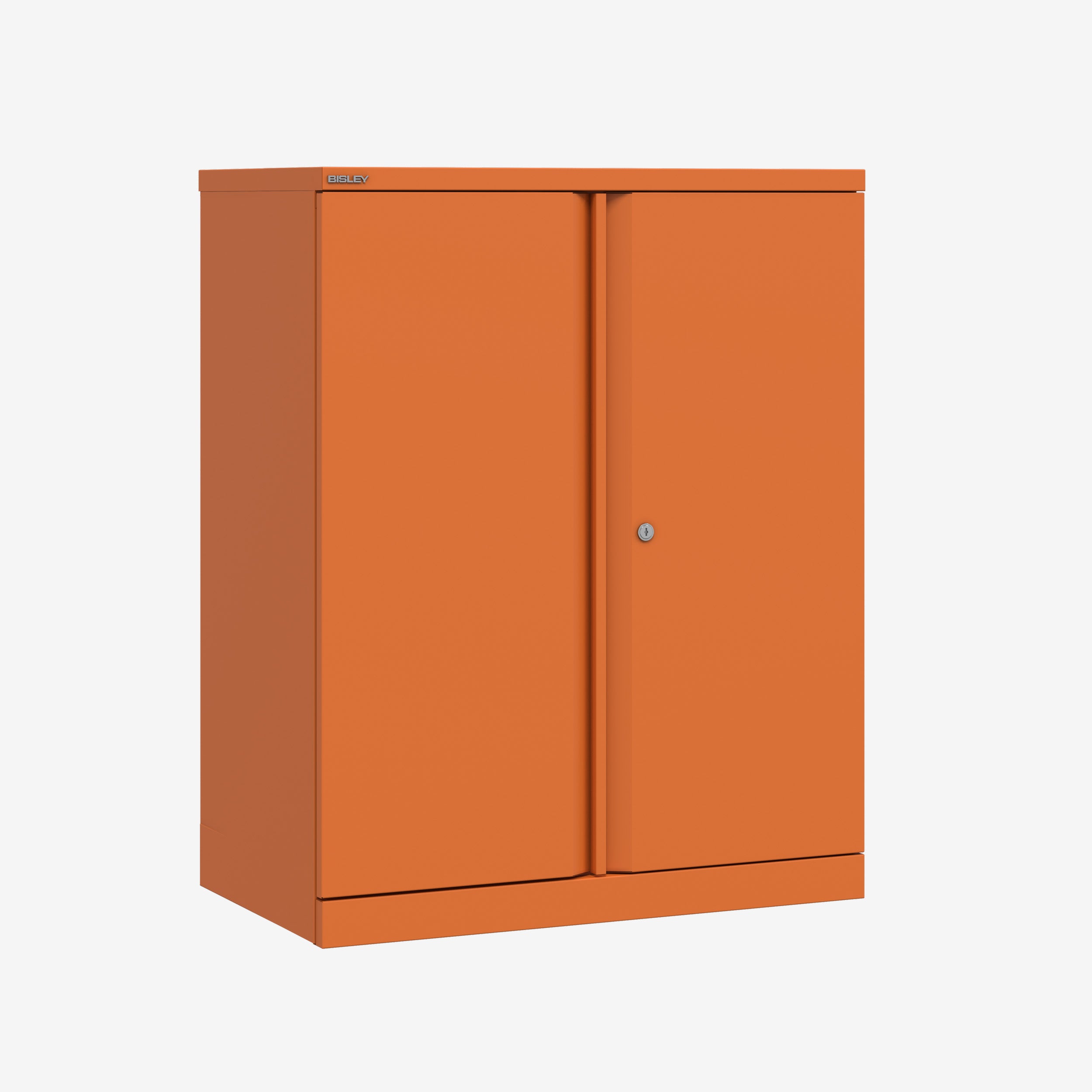 1000mm x 1000mm Bisley Orange storage cupboard