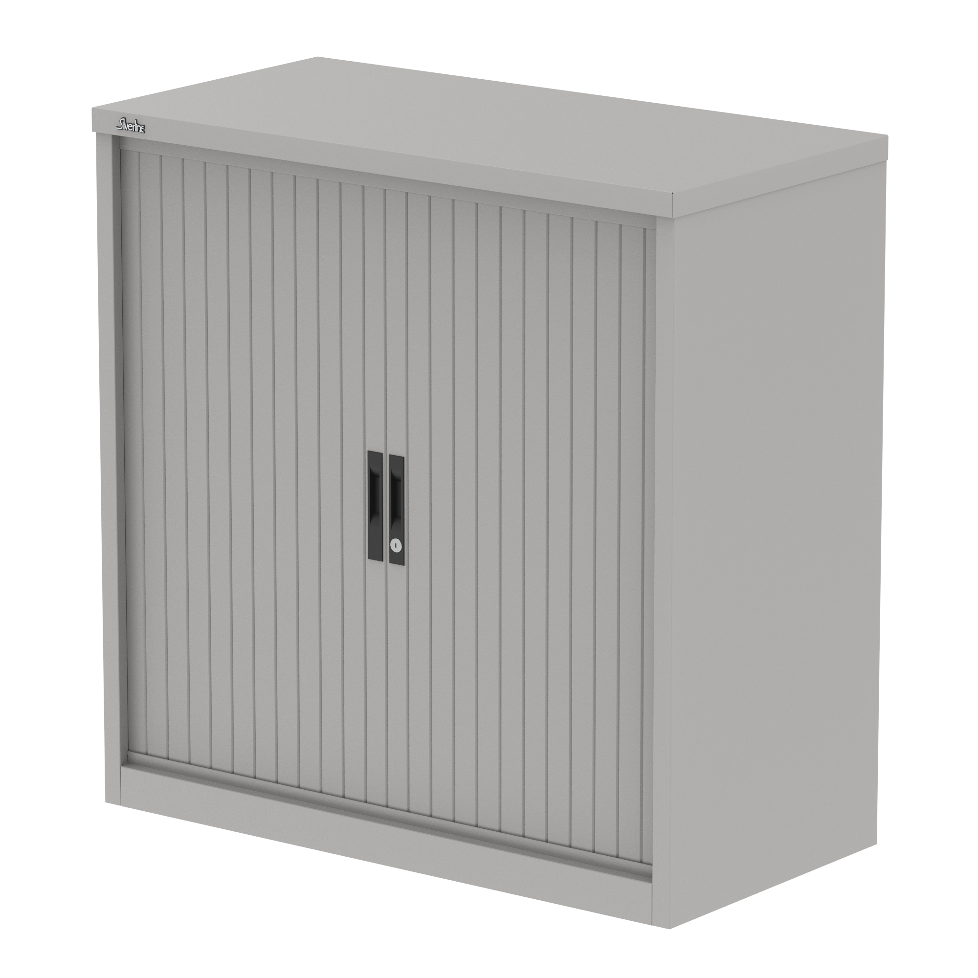Qube Side Tambour Cupboard With Shelves