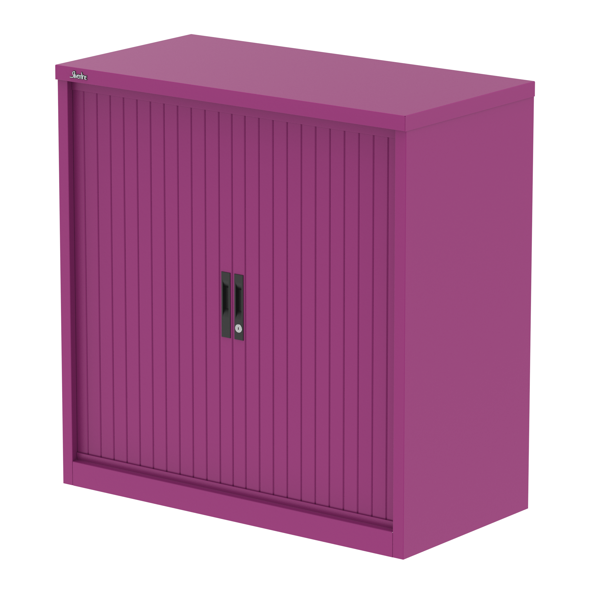 Qube Side Tambour Cupboard With Shelves