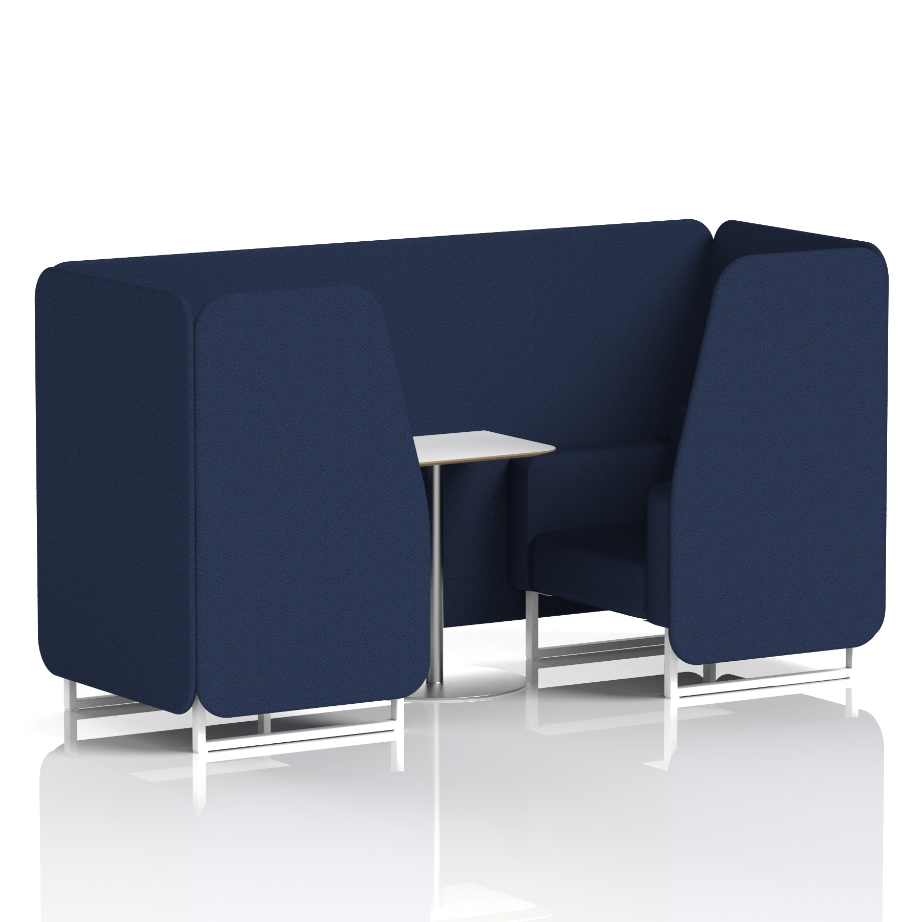 Brixworth Booth With White Legs And White Table In Single Tone