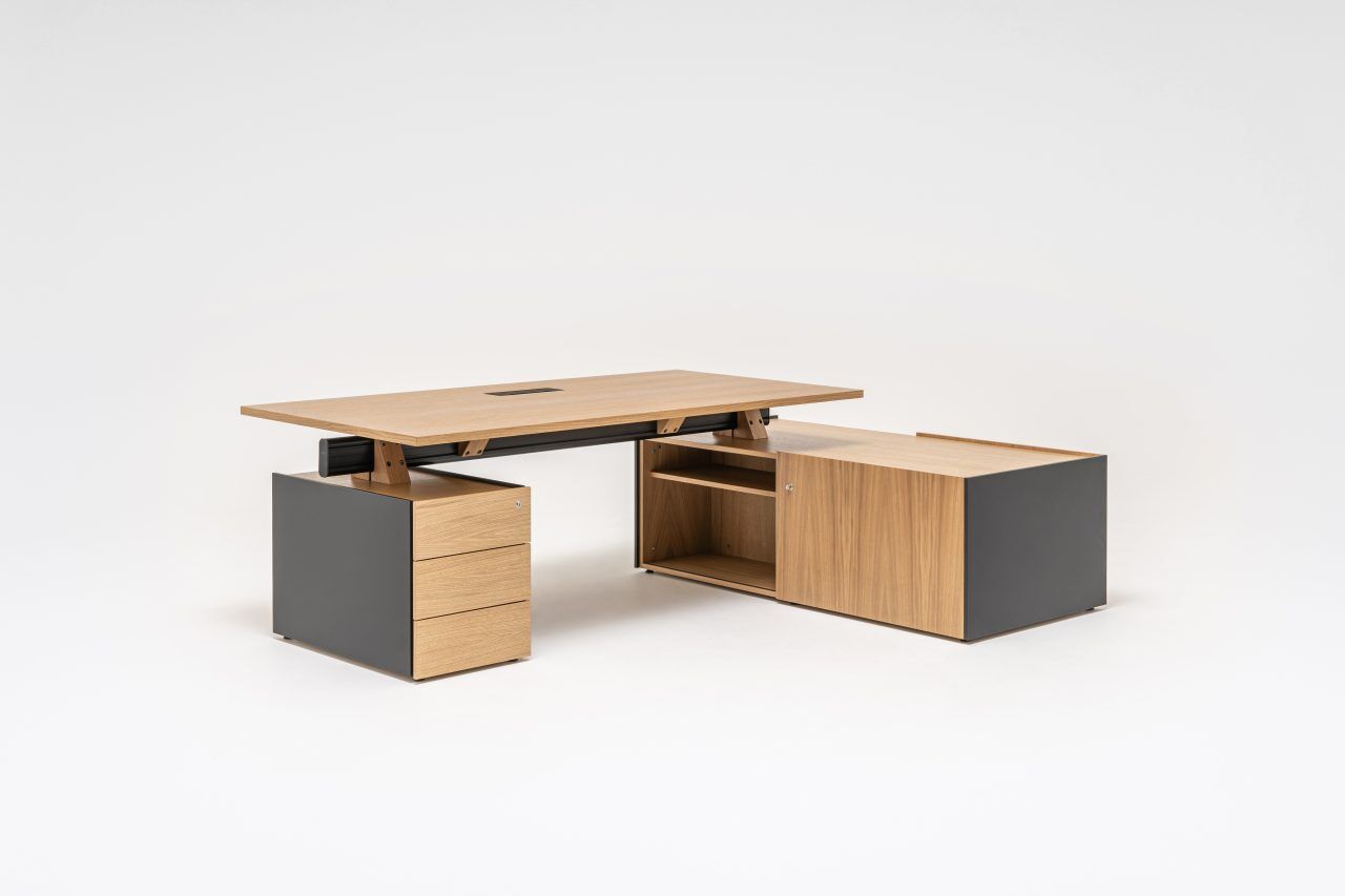 Viga Modern Oak Executive Desk