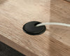 raven oak shaker style desk cable port design 