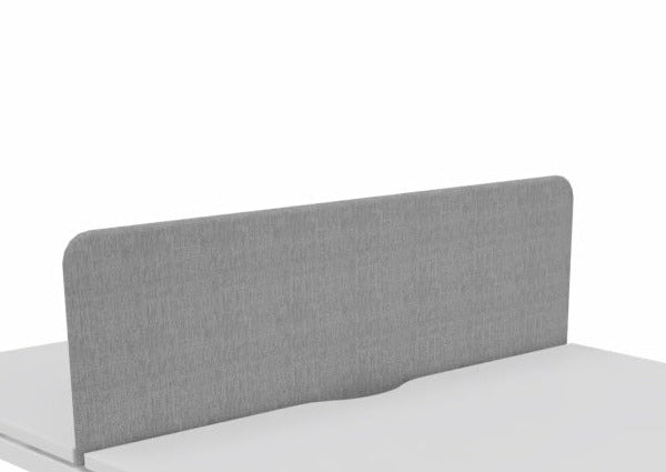 Grey Fabric Desk Mounted Screen 1200mm x 350mm x 22mm