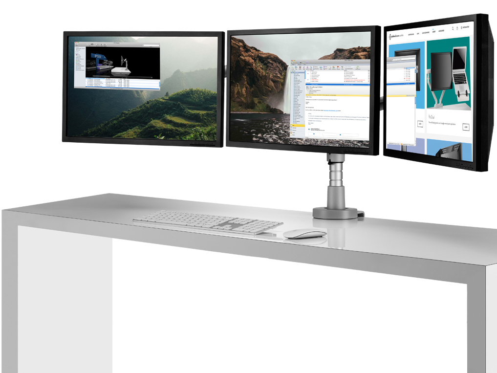 Flo Triple Modular Monitor Arm By CBS Products