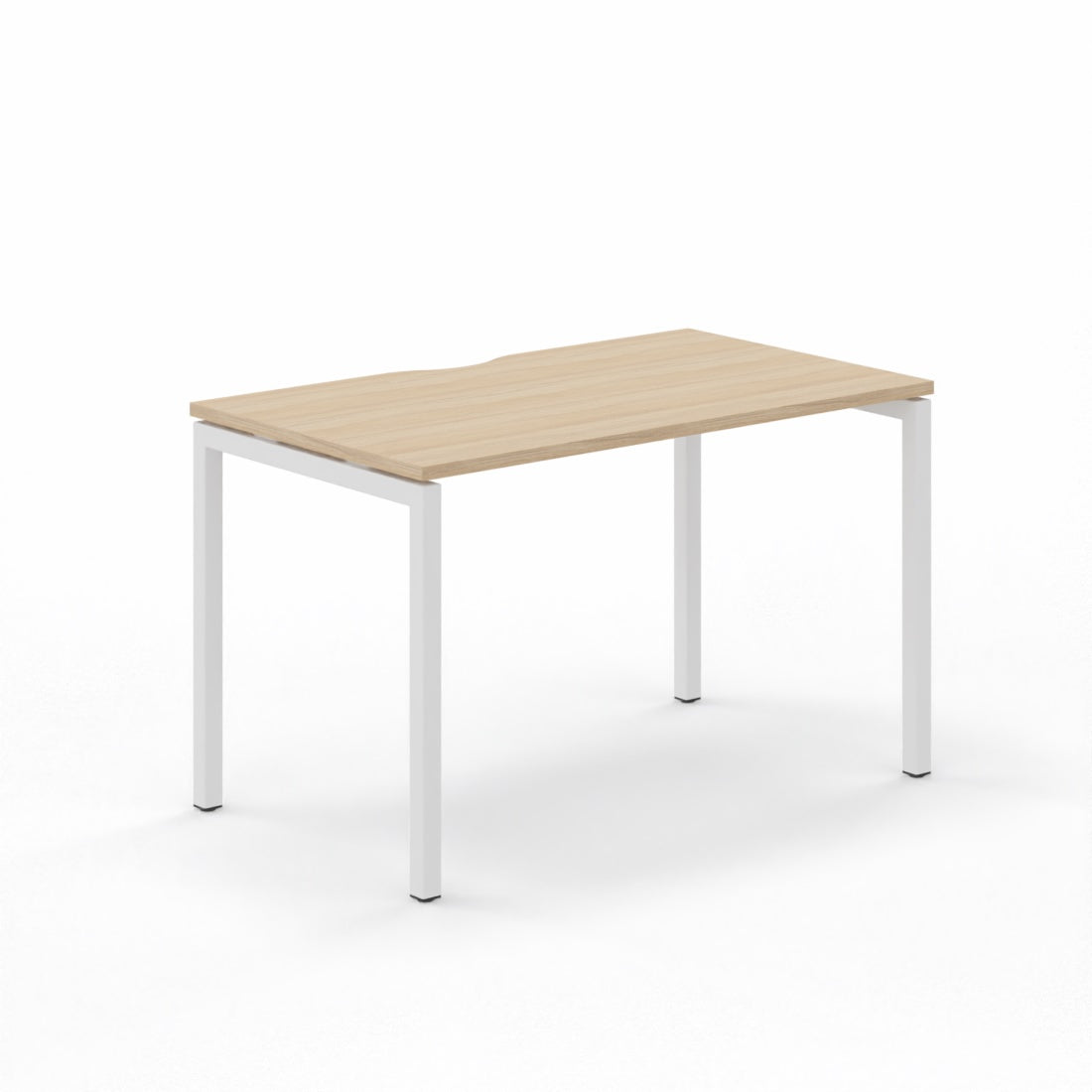 Narbutas NOVA-U Amber Oak White 4-Leg Rectangular Desk 1200 x 700mm