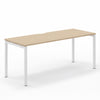 Narbutas NOVA-U Amber Oak MFC Top White 4-Leg Rectangular Desk 1800 x 700mm