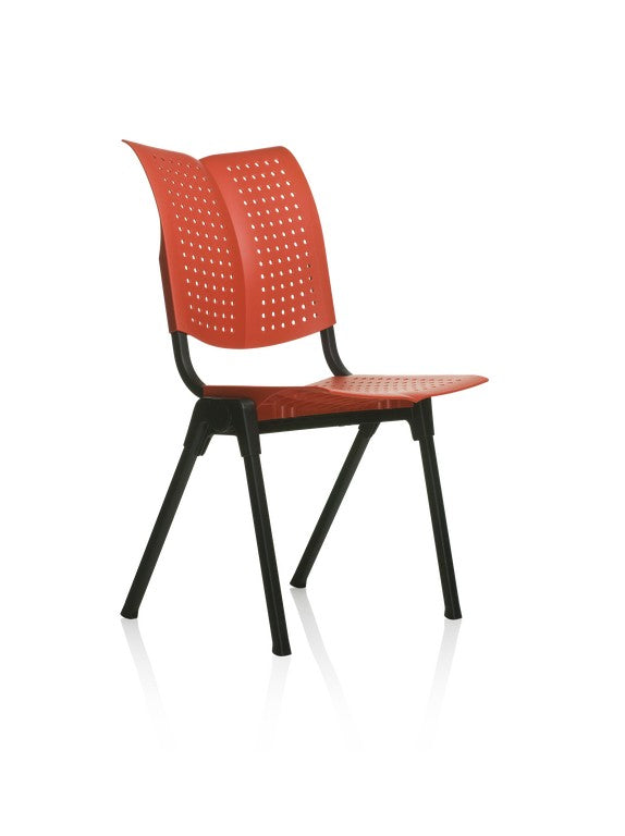 Hag Conventio Wing Red Plastic & Black Legs