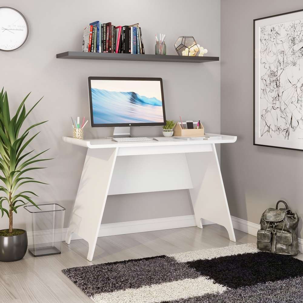 Towson White Trestle Home Office Desk