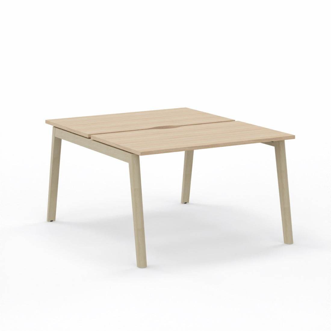 Narbutus 1200 bench desk amber oak with ask legs niodonline.co.uk